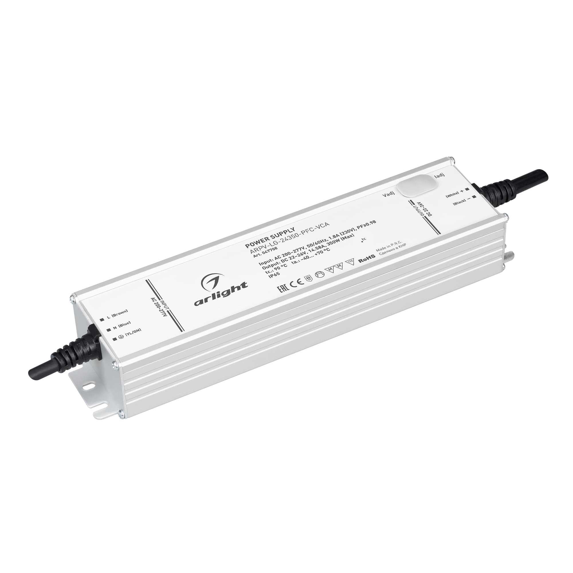Блок питания ARPV-LG-24350-PFC-VCA (22-26V, 14.58A, 350W) (Arlight, IP65 Металл, 5 лет) 047708 — фото 1