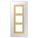 LSmetal Zero Комплект для монтажа заподлицо + Рамка 3-ная, латунь, Jung