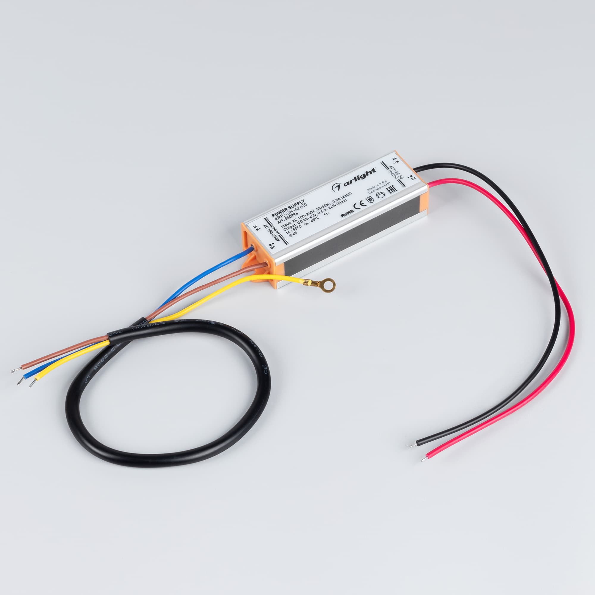 Блок питания ARPJ-SN-42600 (24W, 23-42V, 600mA) (Arlight, IP65 Металл, 3 года) 040796 — фото 2