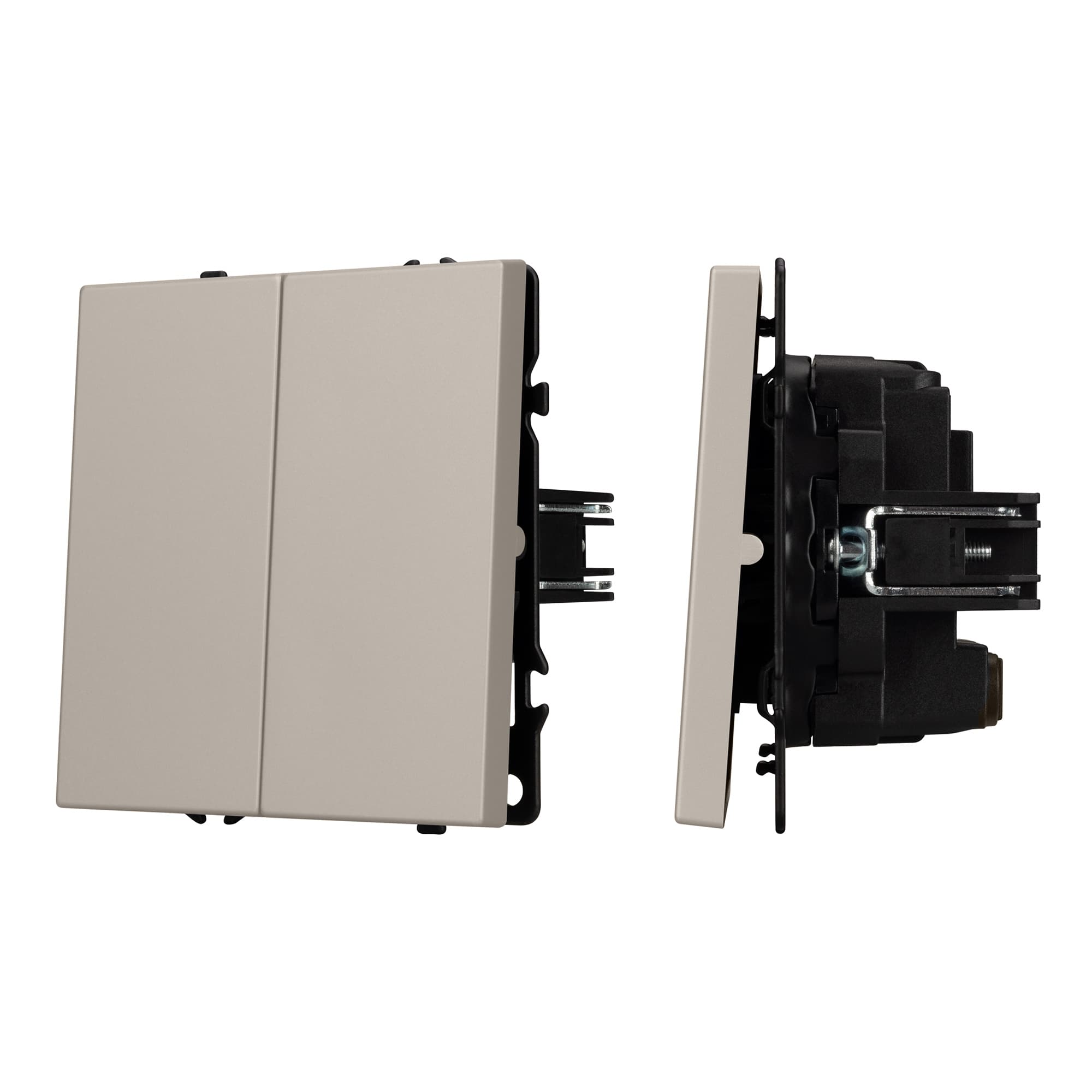 Механизм выключателя двухклавишный перекрёстный SWT-NOBE-MKX2-SFPL-CA (230V, 10A) (Arlight, Кашемир) 061791