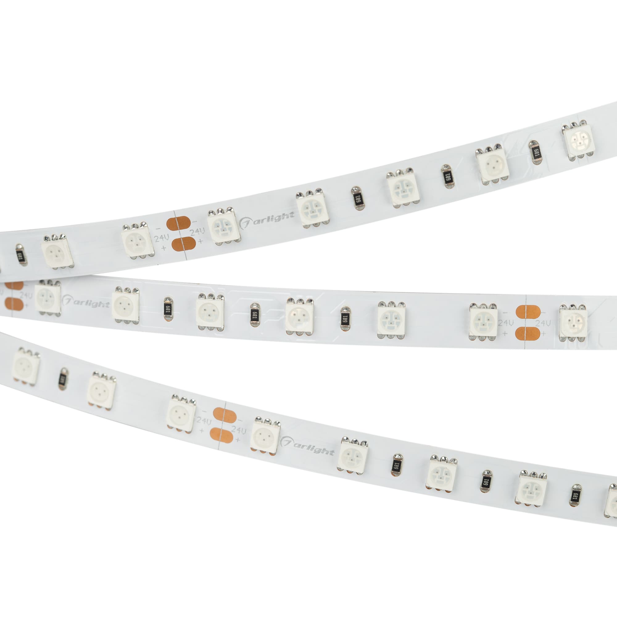 Светодиодная лента RT 2-5000 24V Blue 2x (5060, 300 LED, LUX) (Arlight, 14.4 Вт/м, IP20) 008819(1) — фото 1