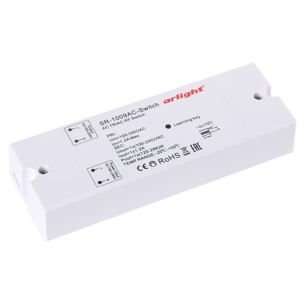 Контроллер-выключатель SR-1009AC-SWITCH (230V, 1.2A) (Arlight, IP20 Пластик, 3 года) 020935