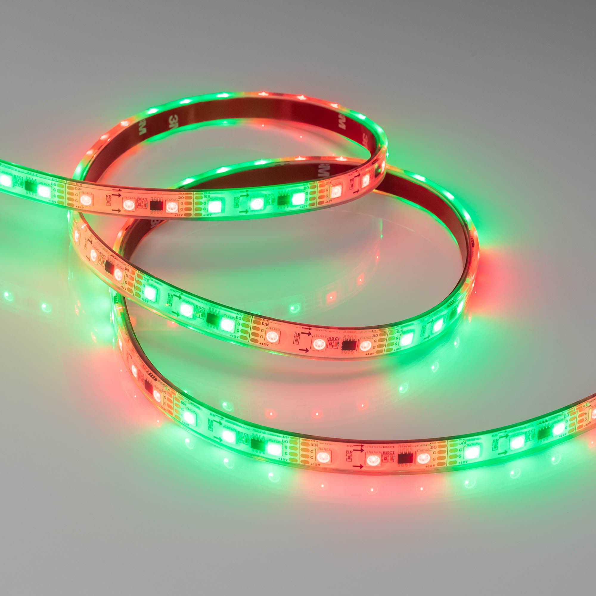 Светодиодная лента SPI-5000PGS-5060-60 12V Cx3 RGB-Auto (12mm, 13.2W/m, IP67) (Arlight, Закрытый, IP67) 029445 Arlight — фото 4