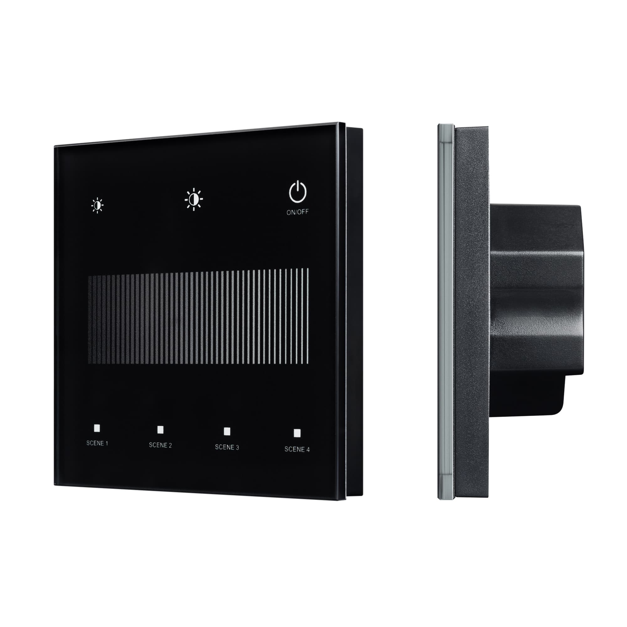 INTELLIGENT ARLIGHT Сенсорная панель SMART-DALI-301-11-1G-4SC-DIM-IN Black (BUS/24V, Touch, 2.4G) (IARL, IP20 Пластик, 5 лет) 046547 — фото 1