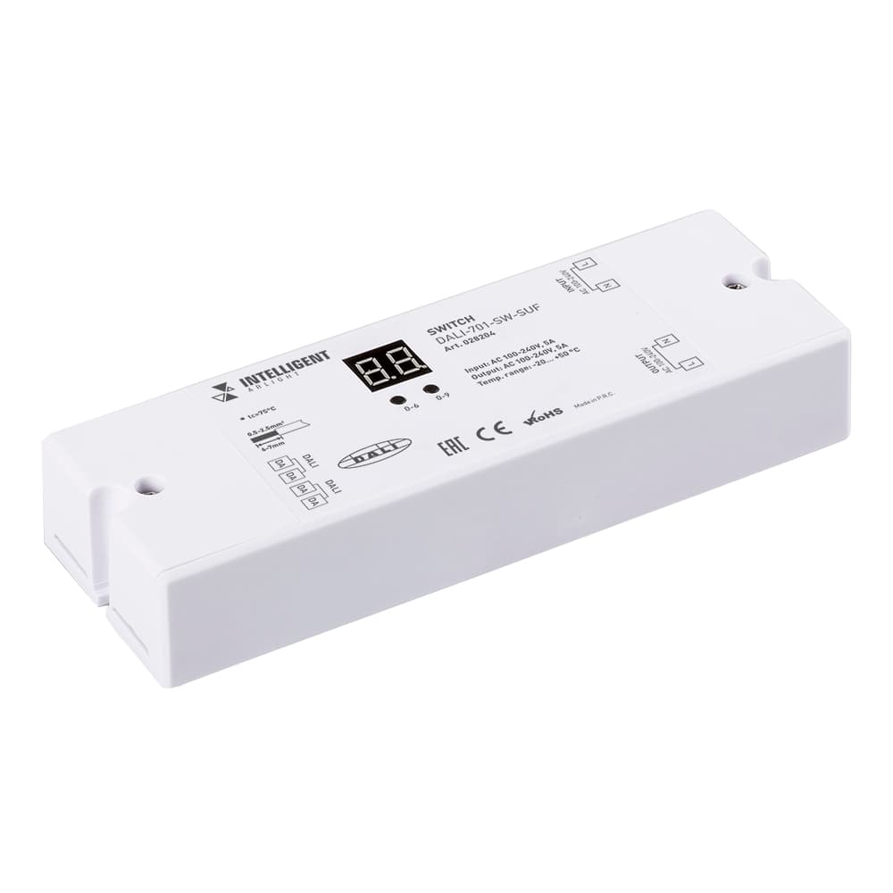 INTELLIGENT ARLIGHT Релейный модуль DALI-701-SW-SUF (BUS, 5A) (IARL, -) 028204