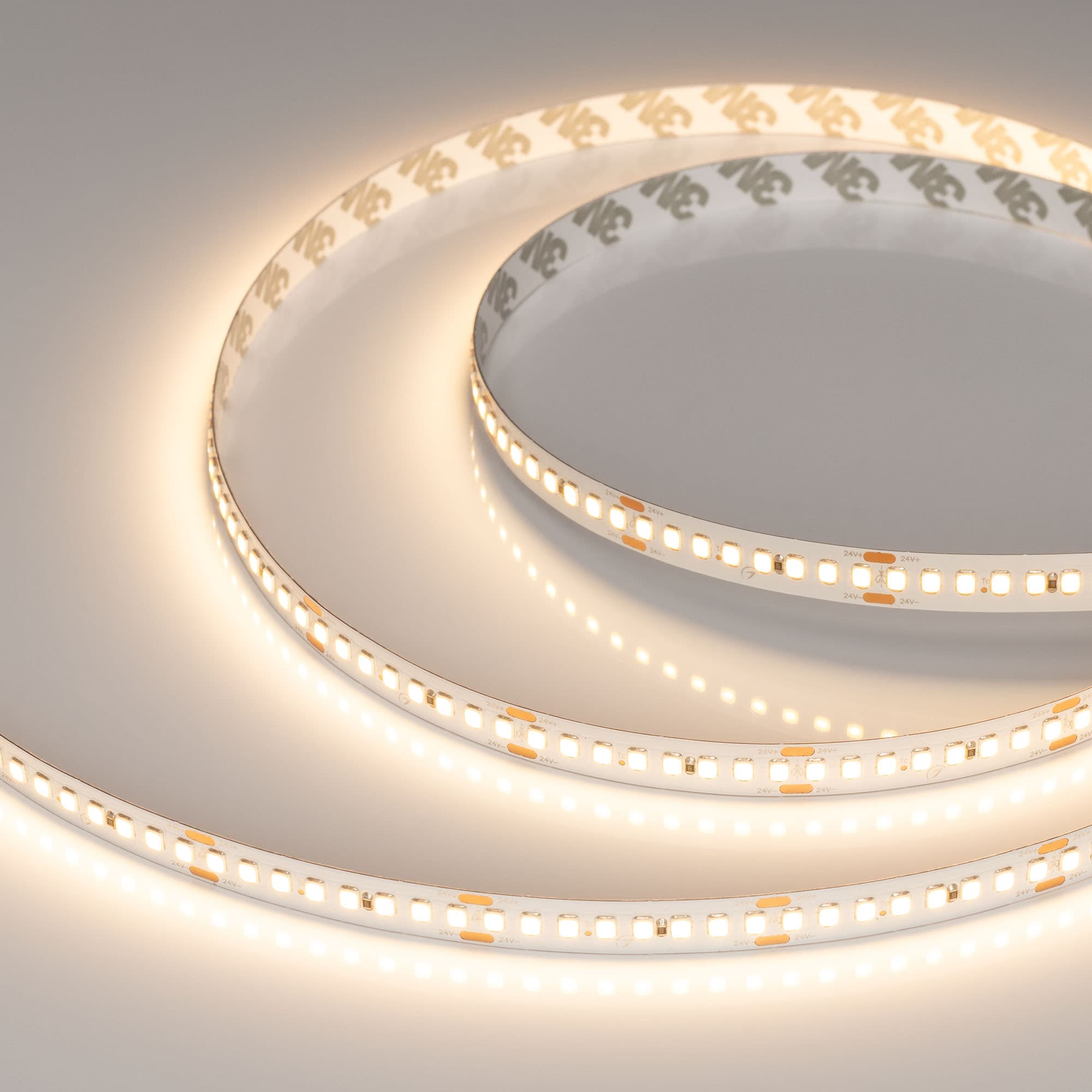 Светодиодная лента RT-A192-10mm 24V Warm3000 (17.6 W/m, IP20, 2835, 5m) (Arlight, высок.эфф.150 лм/Вт) 038775 — фото 1