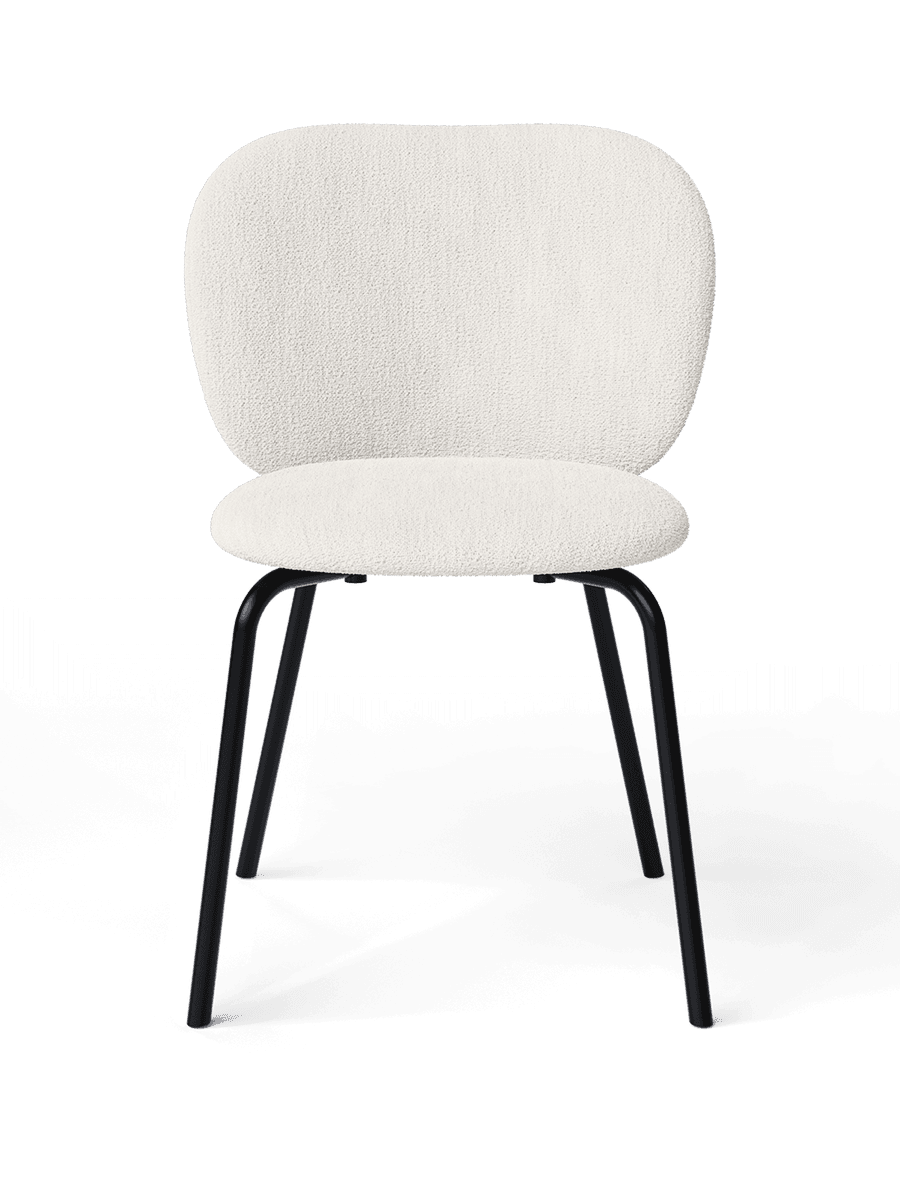 Ferm Living Rico Chair - Black - Bouclé - Off-white