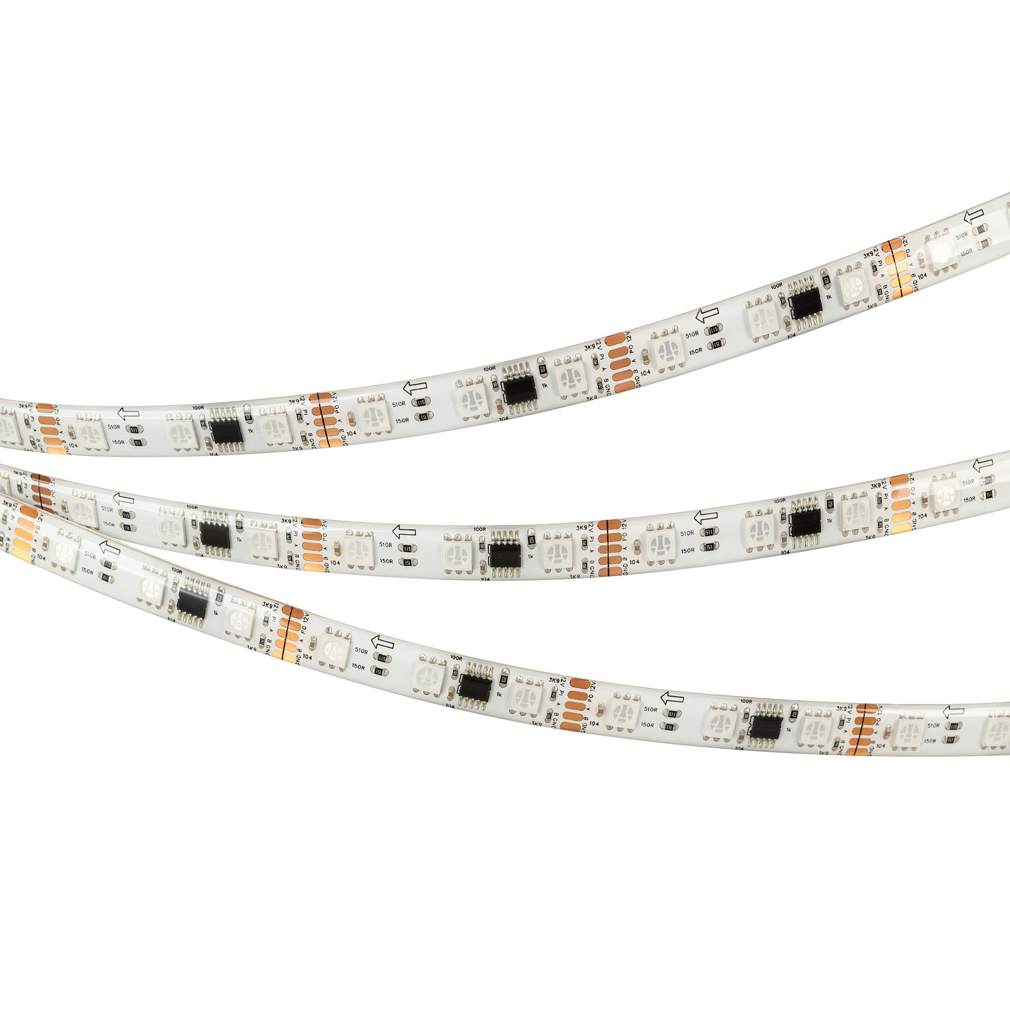 Светодиодная лента герметичная DMX-SE-B60-10mm 12V RGB-PX3 (14 W/m, IP65, 5060, 5m) (Arlight, -) 039604 — фото 2