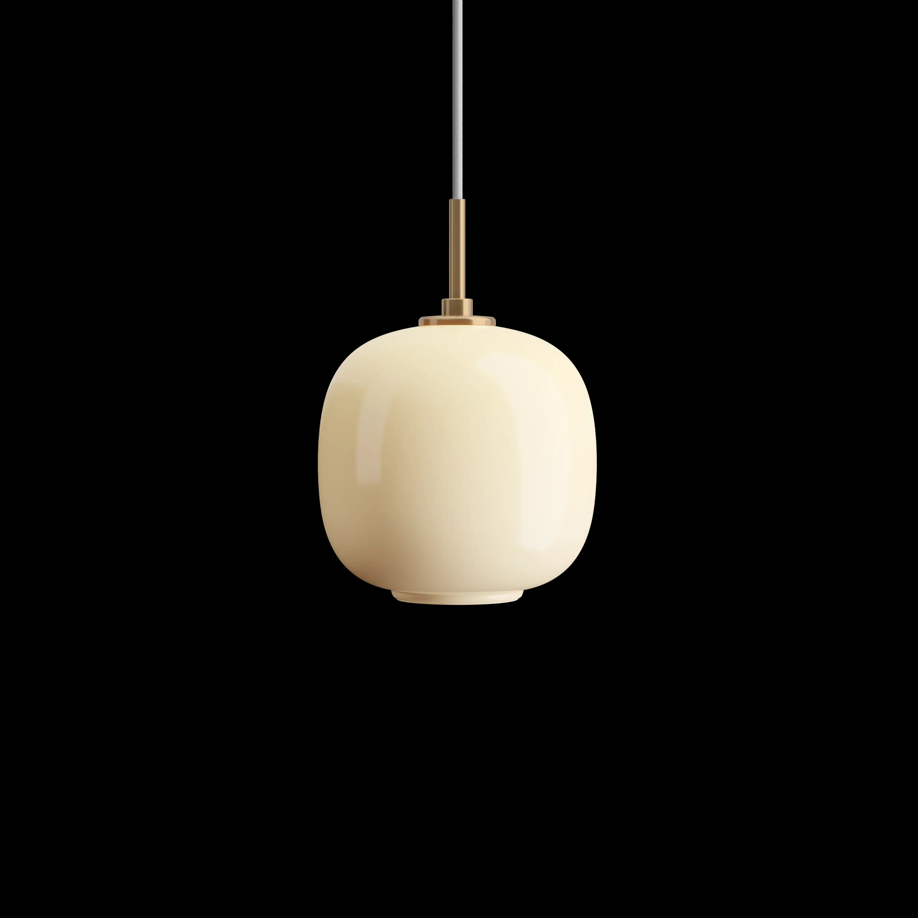 Louis Poulsen VL 45 Radiohus Pendant Brass/glossy pale yellow glass Ø 175 — фото 2