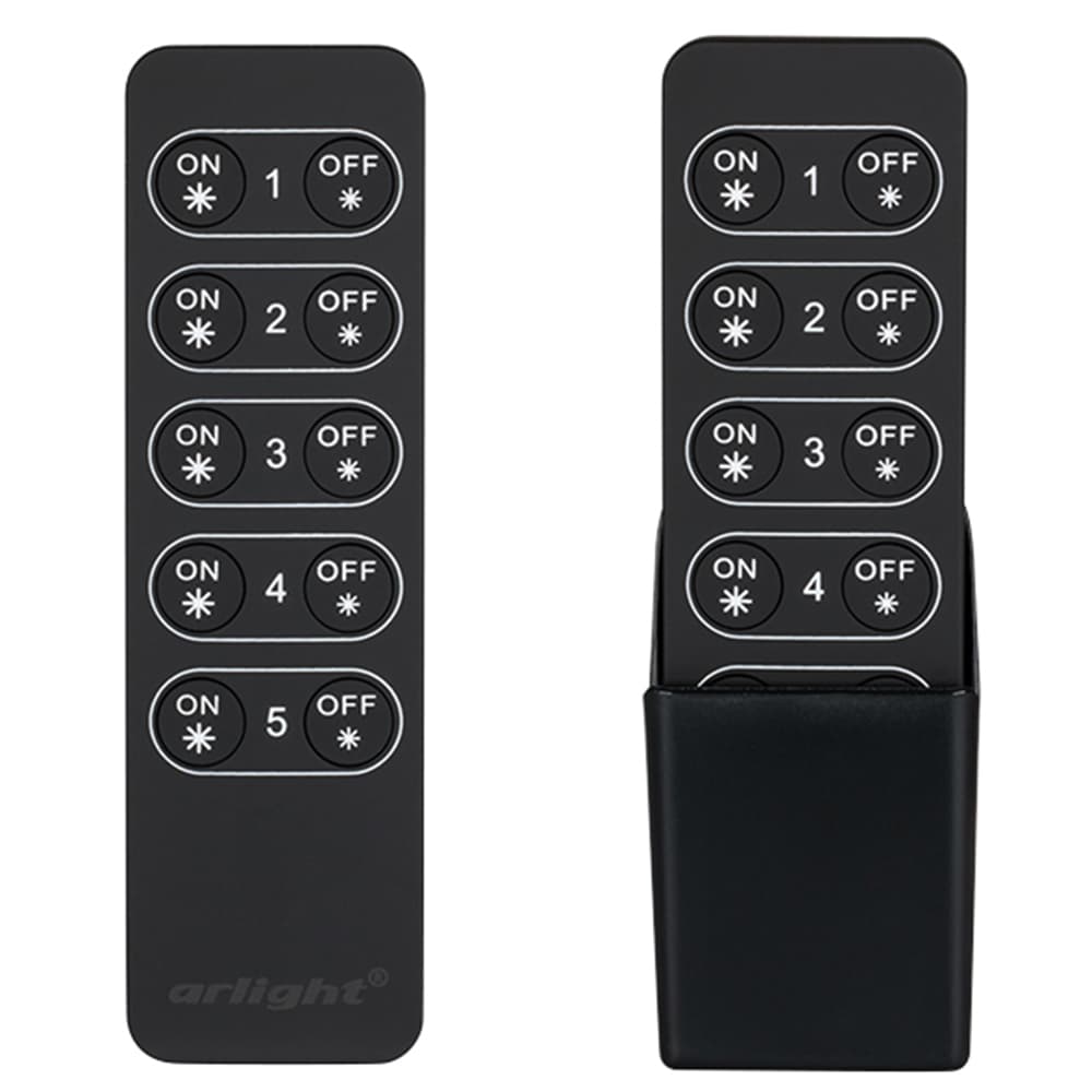 Пульт SR-2833K5 Black (диммер 5 зон) (Arlight, IP20 Пластик, 3 года) 019028 Arlight — фото 2