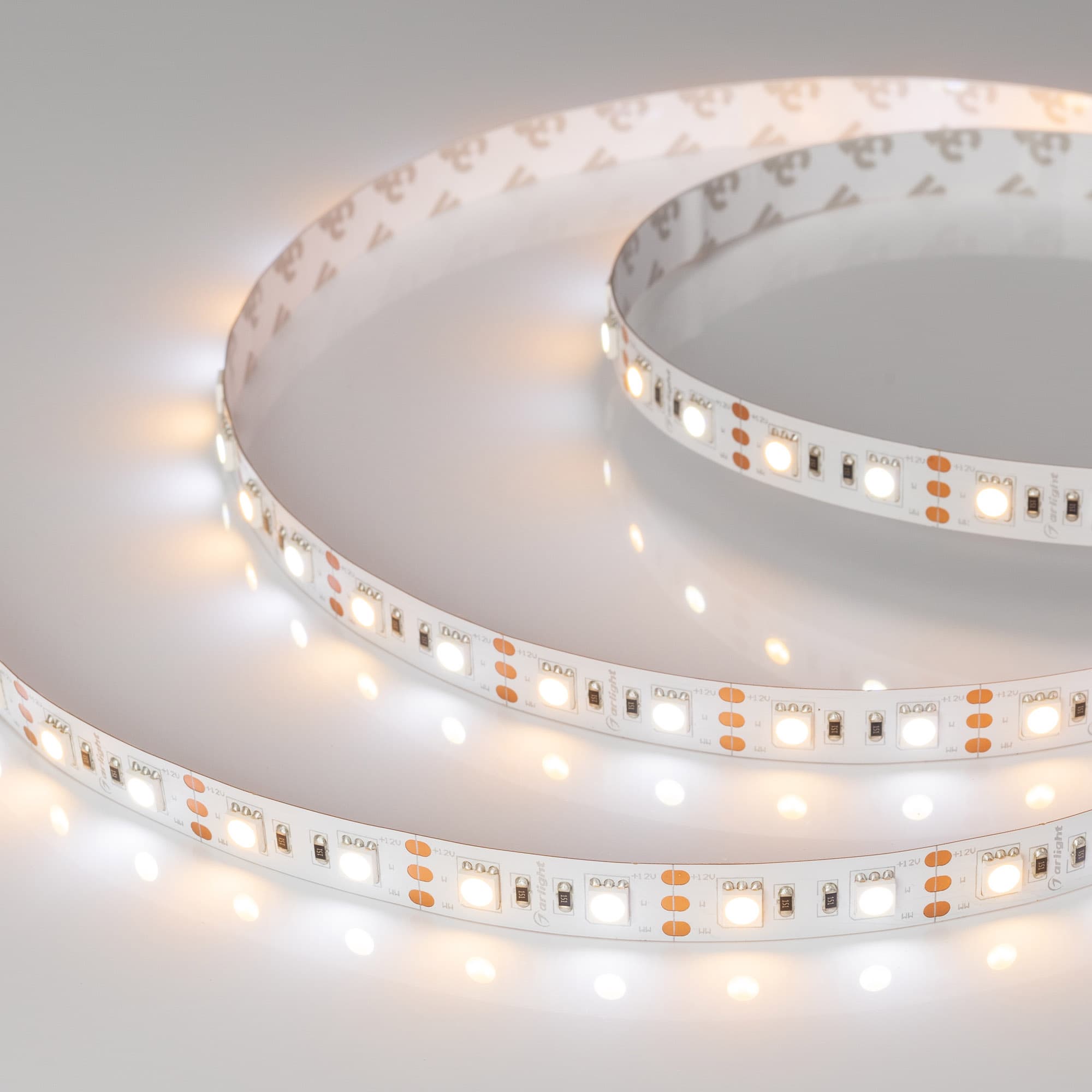 Светодиодная лента RT-B60-12mm 12V White-MIX (14.4 W/m, IP20, 5060, 5m) (Arlight, Изменяемая ЦТ) 011093(2) — фото 1