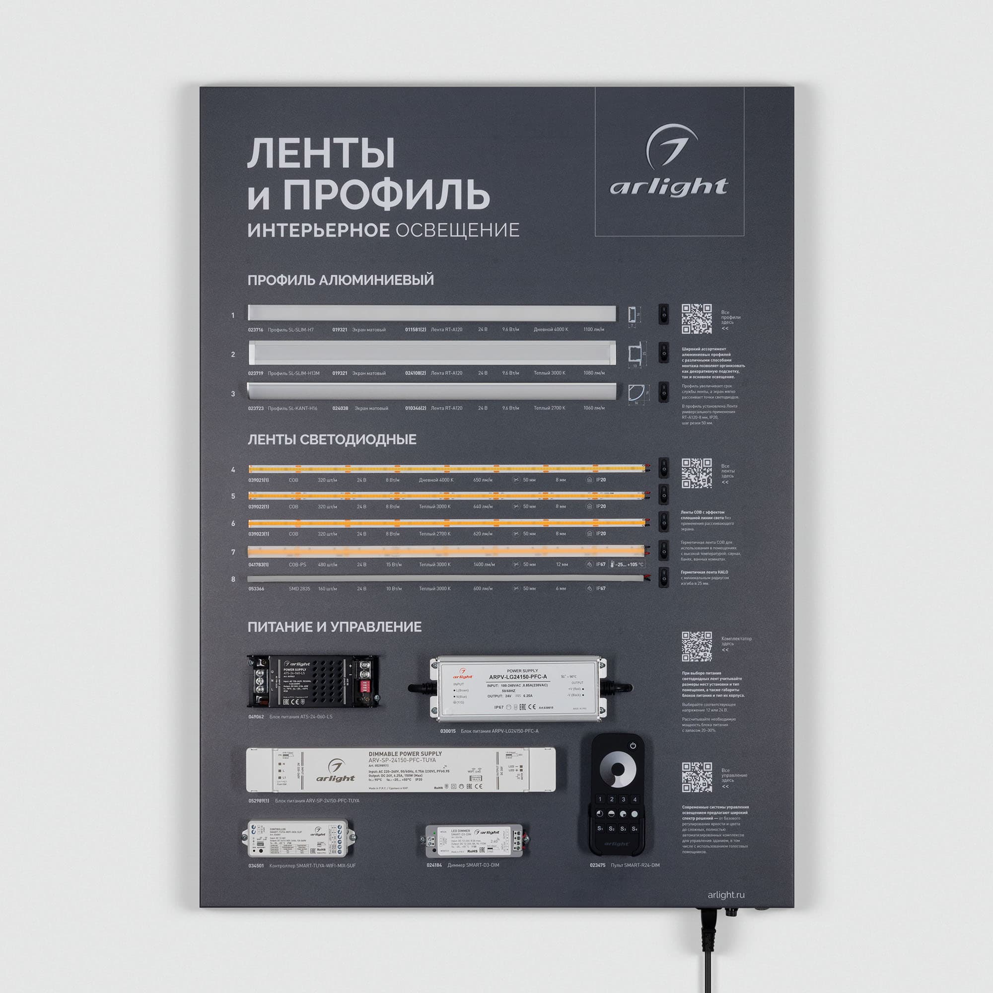 Стенд Ленты и Профиль ARL-COMBO-03-830х600mm (230V) (Arlight, -) 062221