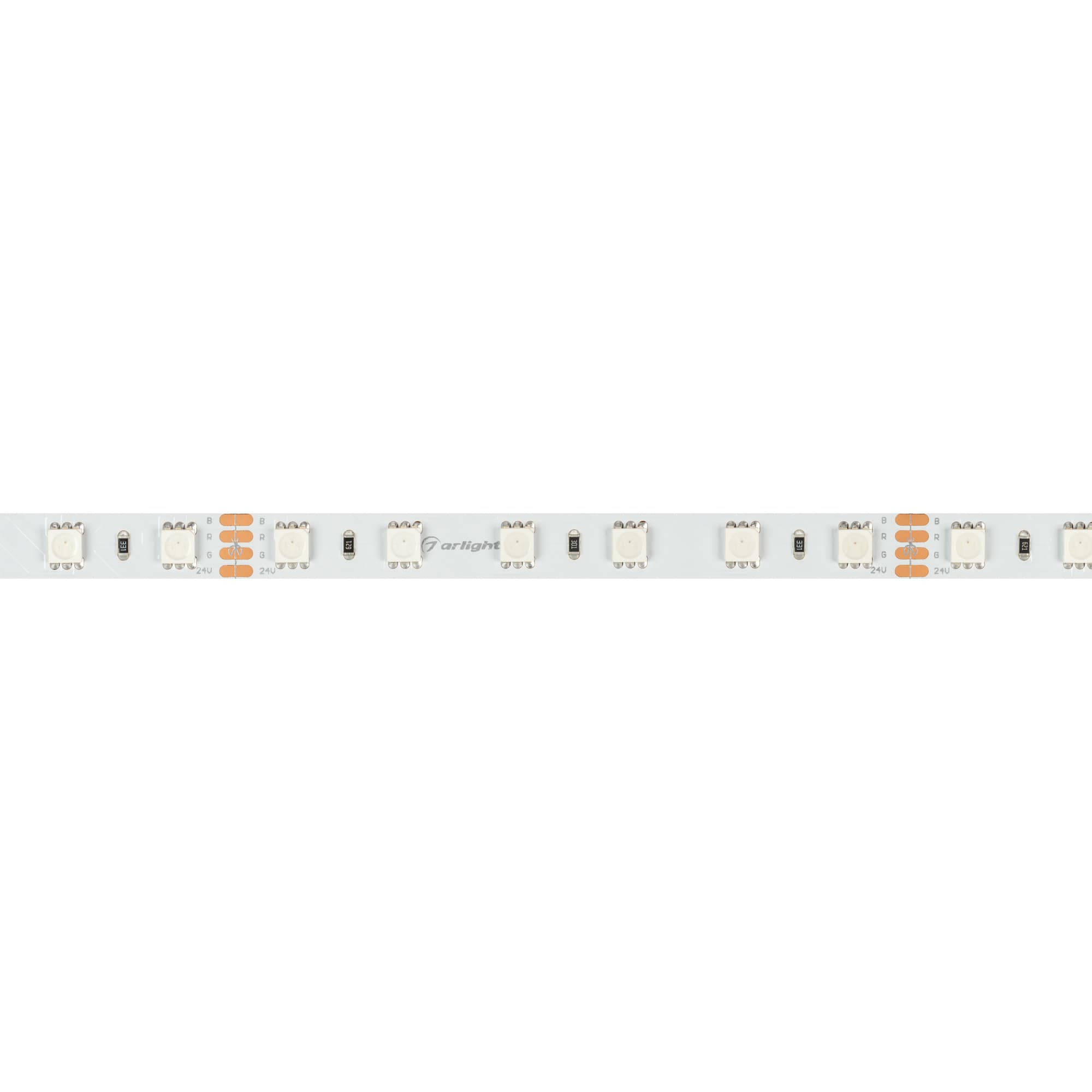 Светодиодная лента RT-B60-10mm 24V RGB (14.4 W/m, IP20, 5060, 5m) (Arlight, Открытый) 010367(2) — фото 5
