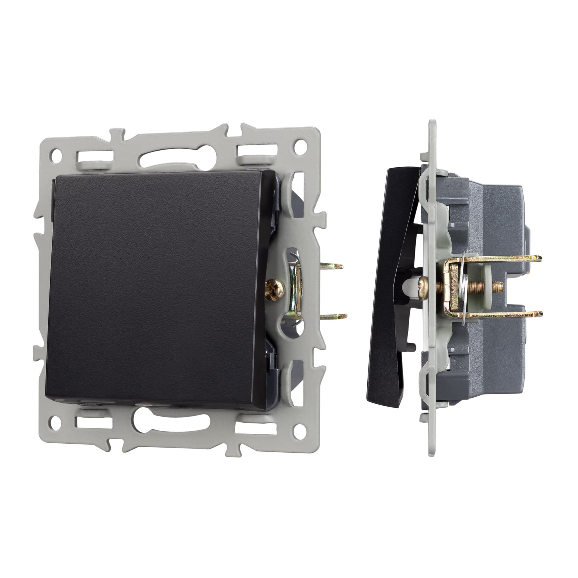 Механизм выключателя одноклавишный проходной SWT-MKP1-PL-BK (250V, 16A) (Arlight, -) 043715