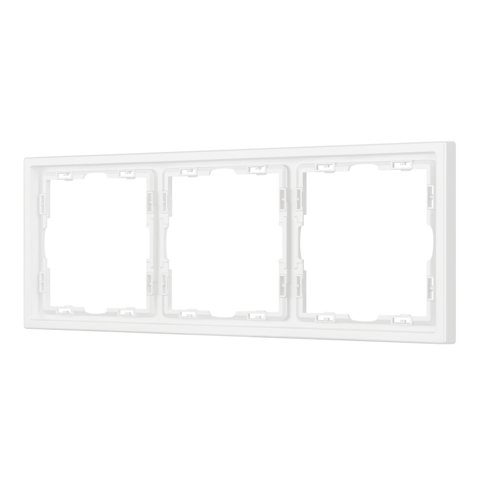 Рамка пластиковая FRM-NOBE-SFPL-3-WH (Arlight, Белый кварц) 054219