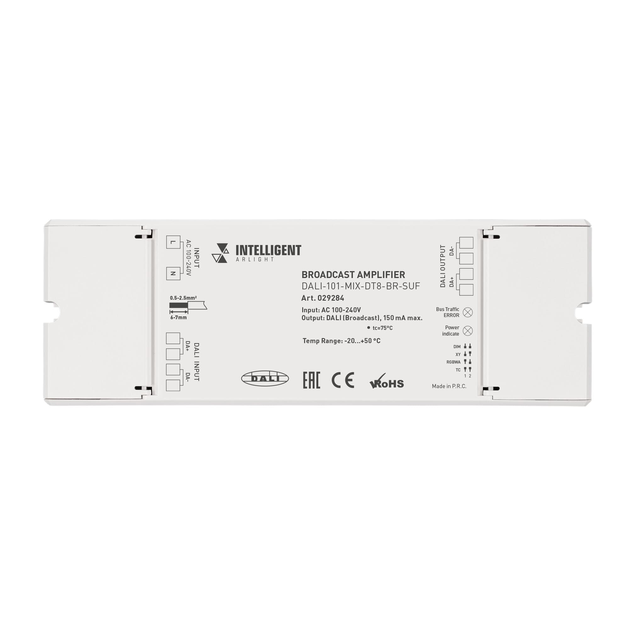 INTELLIGENT ARLIGHT Усилитель DALI-101-MIX-DT8-BR-SUF (DALI bus, 230V) (IARL, -) 029284 — фото 2