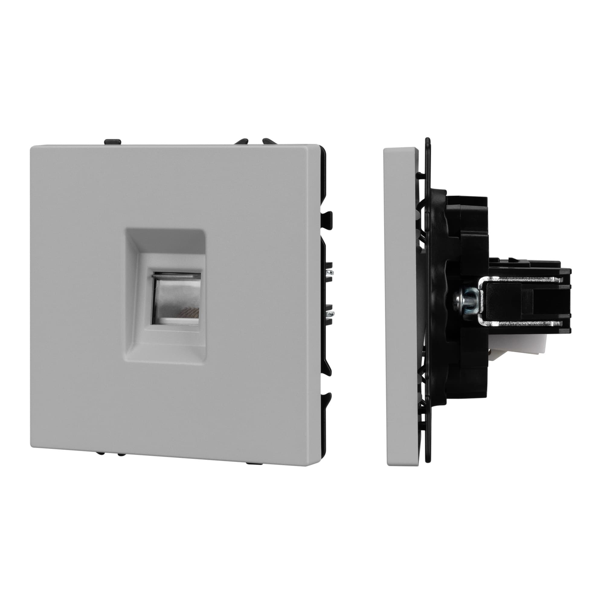 Механизм телефонной розетки SCT-NOBE-MTL1-SFPL-IS (RJ-11, 4C) (Arlight, Никель) 061893