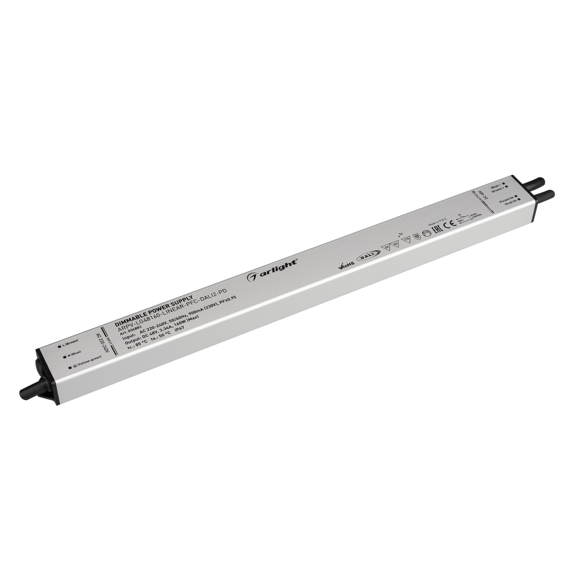 Блок питания ARPV-LG48160-LINEAR-PFC-DALI2-PD (48V, 3.34A, 160W) (Arlight, IP67 Металл, 5 лет) 034883 — фото 1