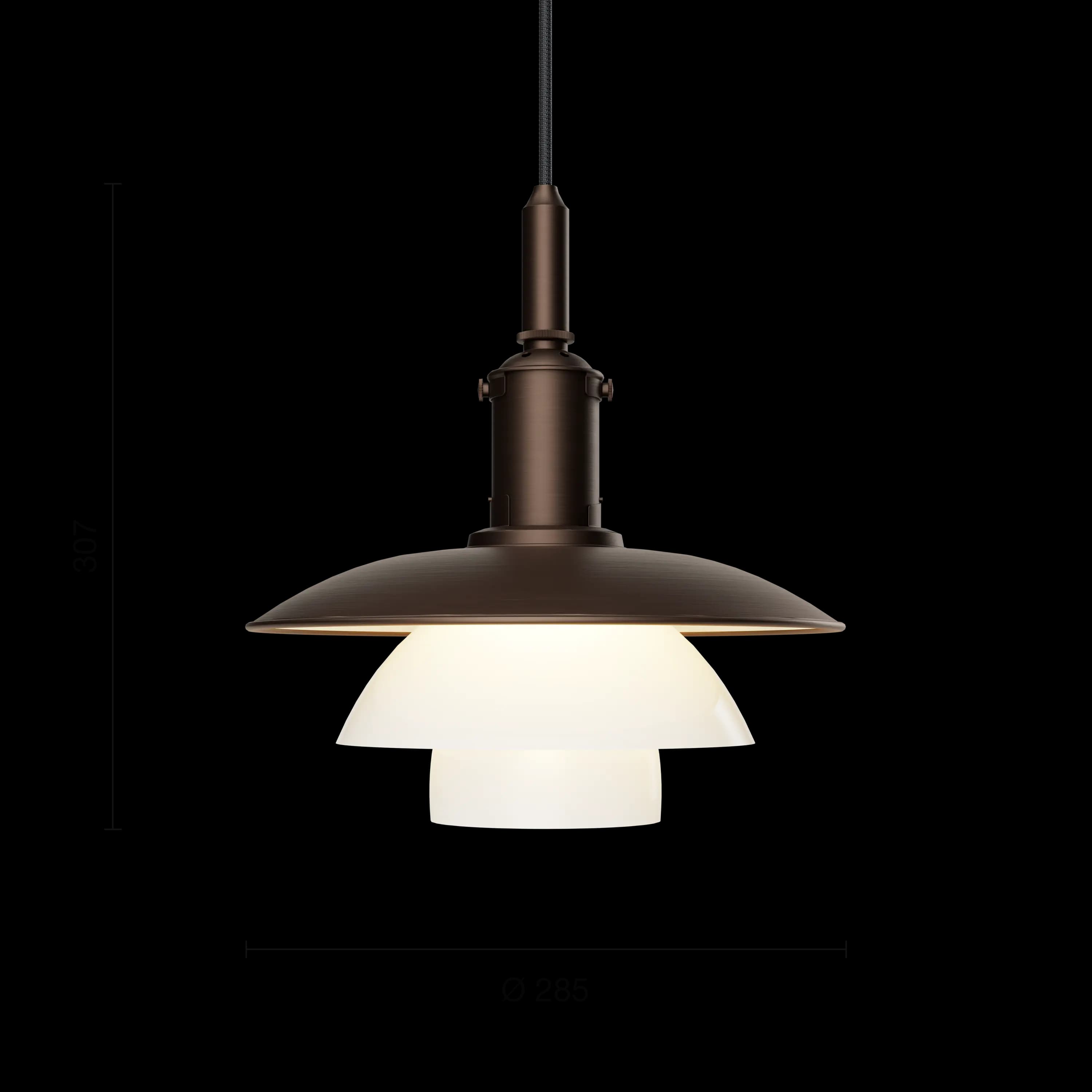 Louis Poulsen PH 3/3 Aged Brass Opal Pendant Aged brass/opal glass — фото 6