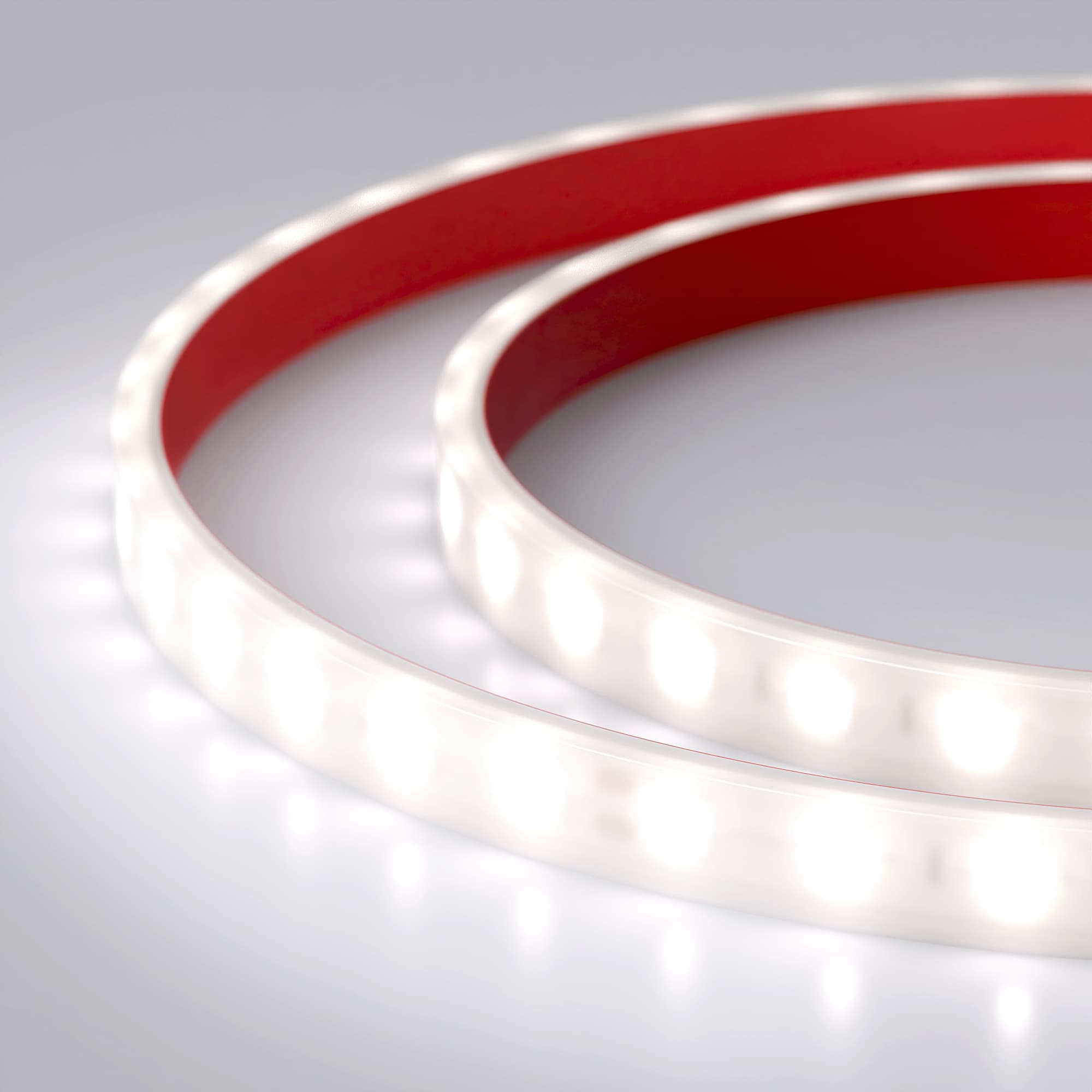 Светодиодная лента RTW 2-5000PW 24V White6000 2x (5060, 300 LED, LUX) (Arlight, 14.4 Вт/м, IP66) 016170 — фото 5