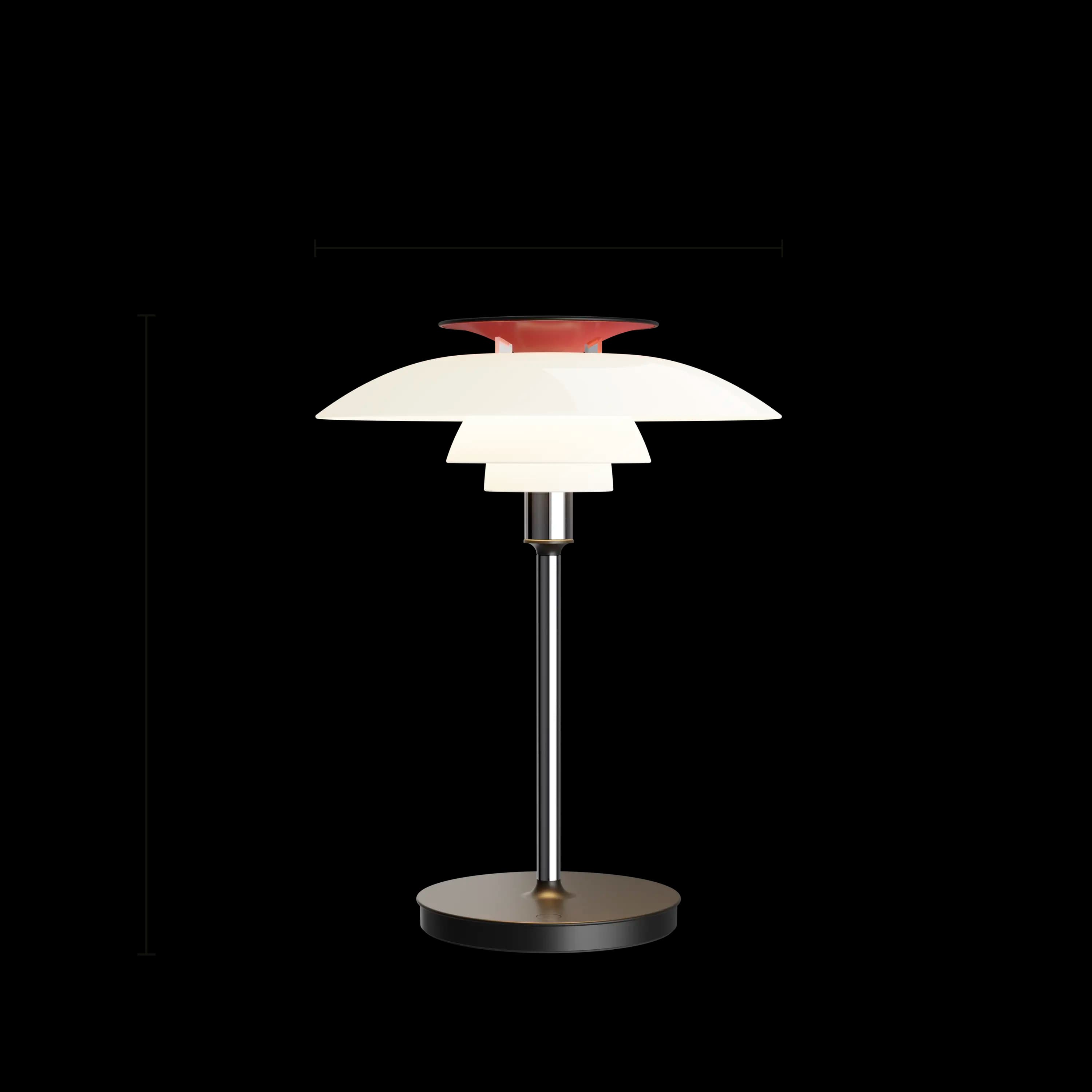 Louis Poulsen PH 80 Portable Lamp Opal white/high lustre chrome plated — фото 9