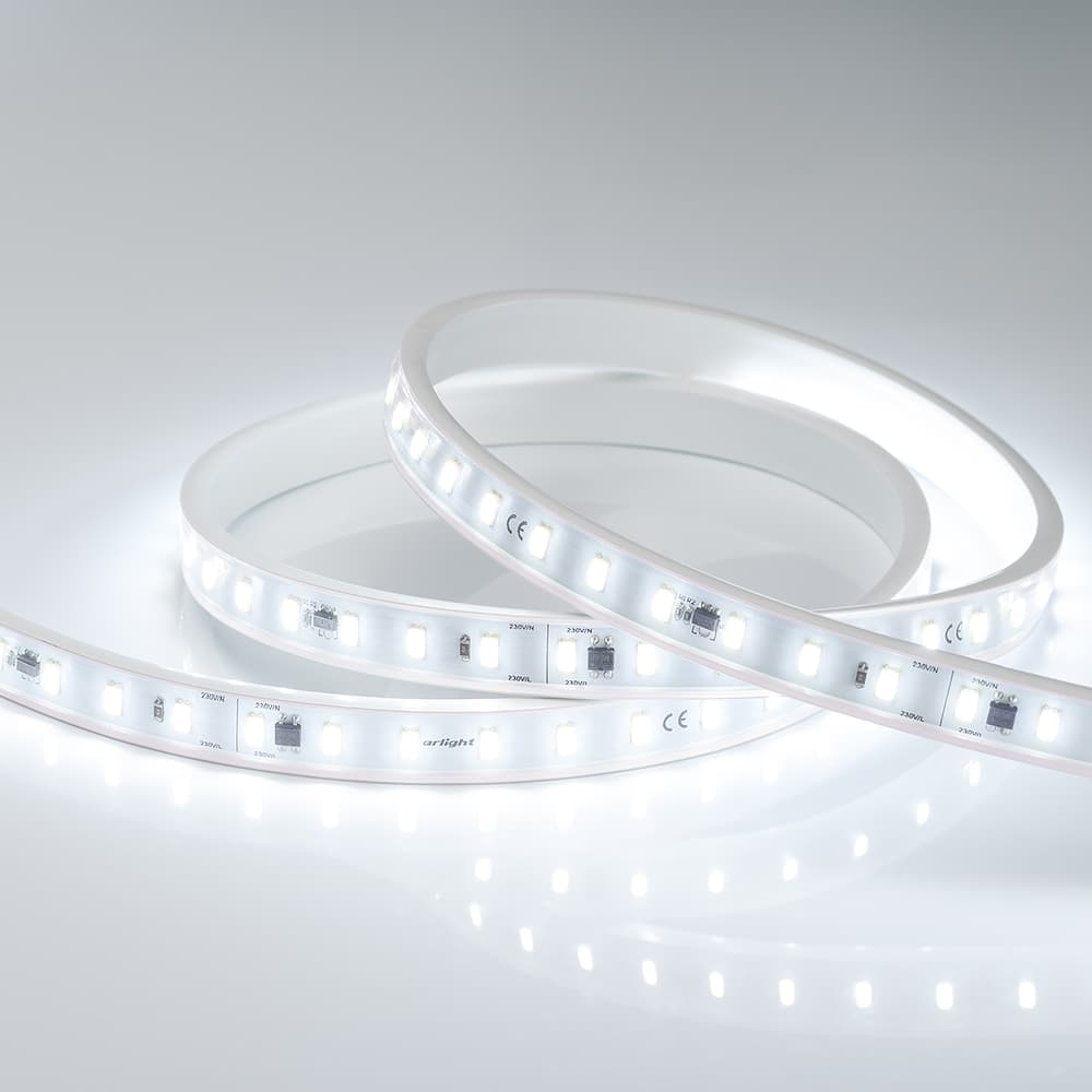 Светодиодная лента ARL-50000PC-220V White6000 (3056, 72 LED/m, IP65) (Arlight, 14 Вт/м, IP65) 024043 — фото 2