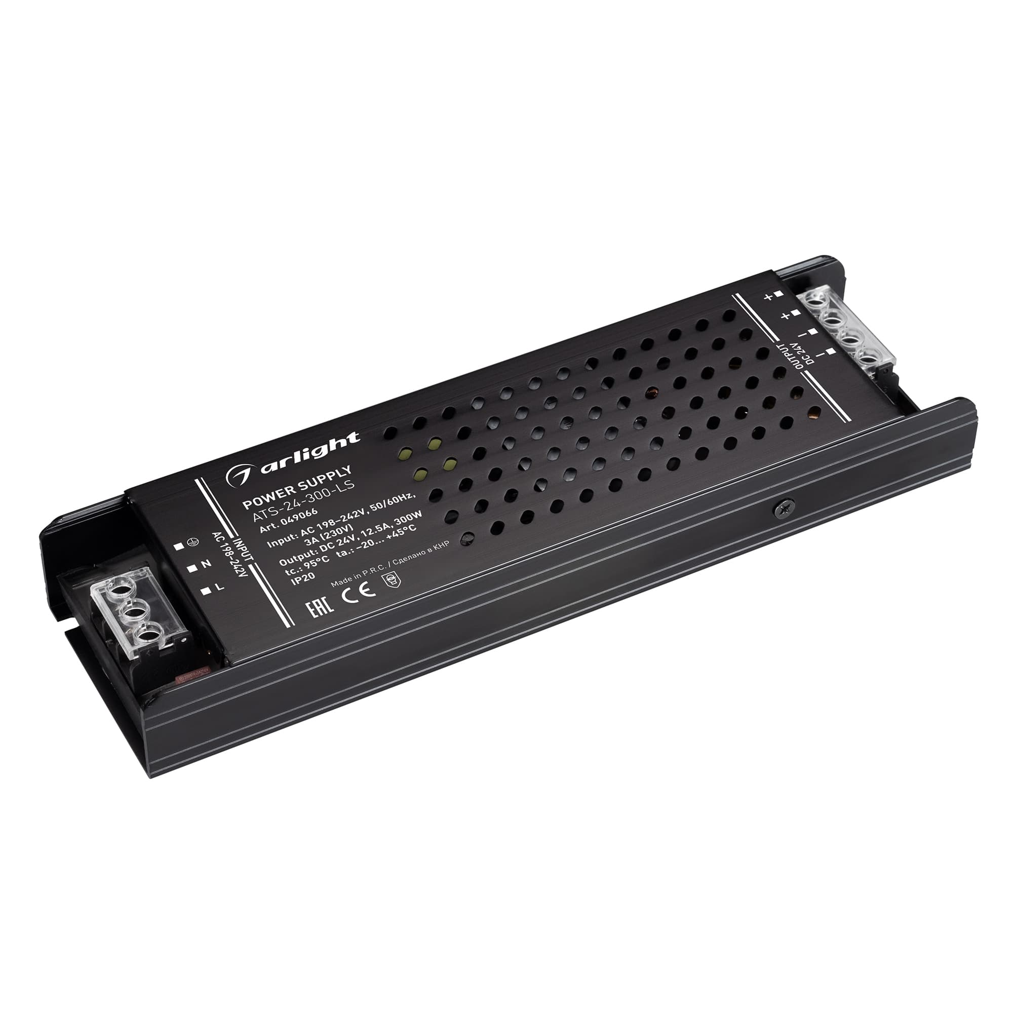 Блок питания ATS-24-300-LS (24V, 12.5A, 300W) (Arlight, IP20 Сетка, 5 лет) 049066 — фото 1