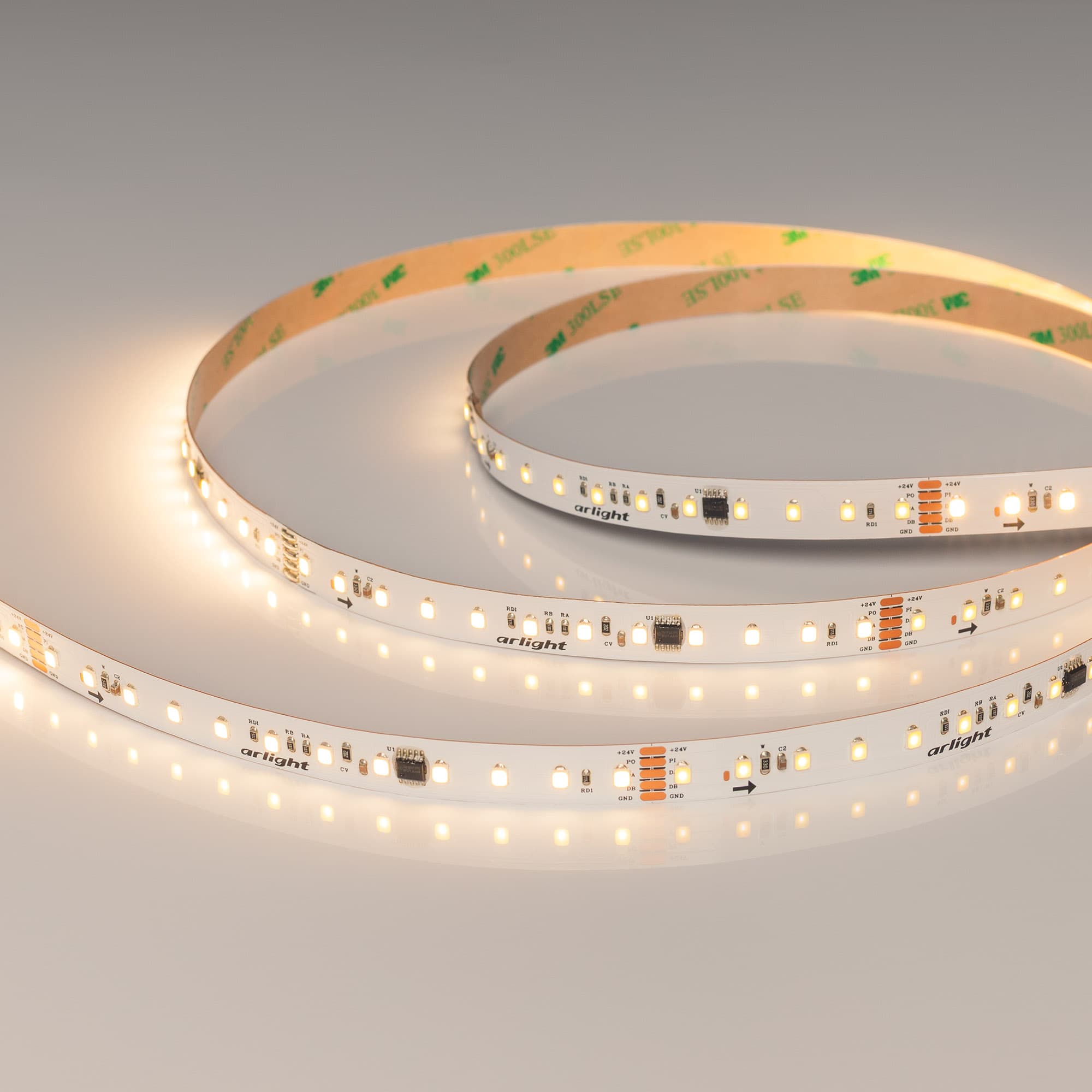 Светодиодная лента DMX-A96-12mm 24V Warm2700-PX12 (14 W/m, IP20, 5m) (Arlight, CRI>90) 058174 — фото 1