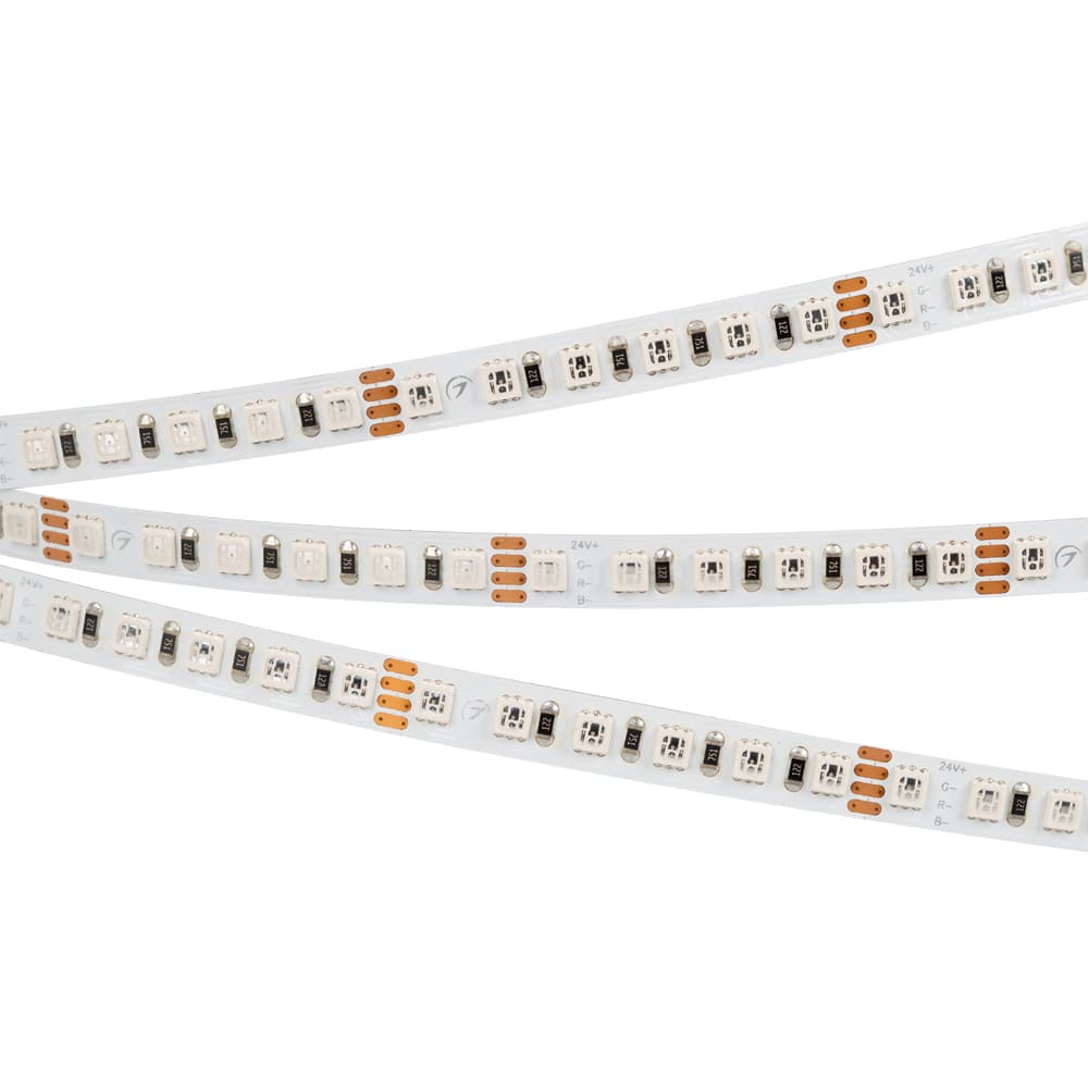 Светодиодная лента RT 2-5000 24V RGB 8mm (3838, 120 LED/m, LUX) (Arlight, 11 Вт/м, IP20) 026832 — фото 1