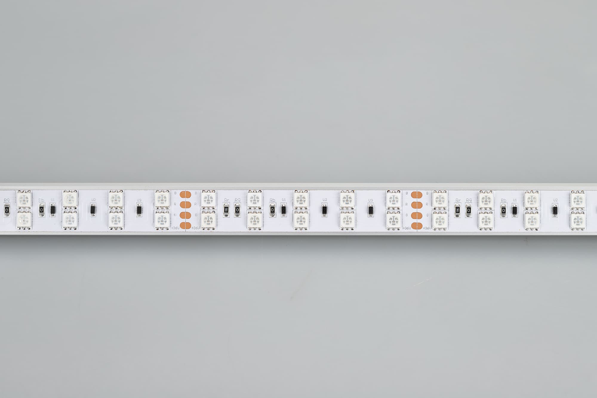 Светодиодная лента RT 2-5000 36V RGB 2X2 (5060, 600 LED, LUX) (Arlight, 26 Вт/м, IP20) 015080 — фото 2