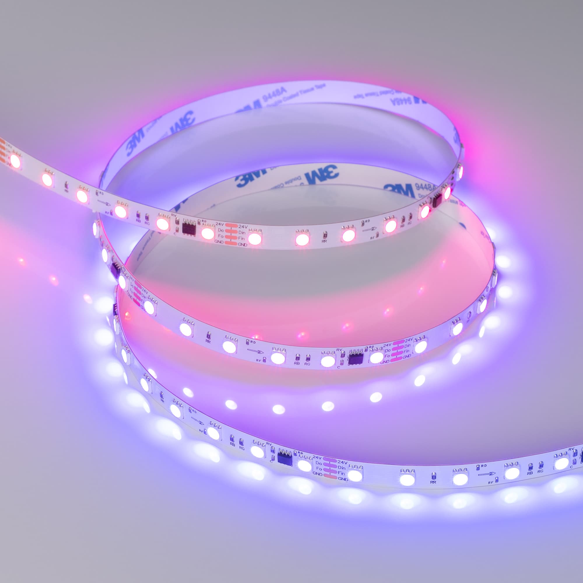 Светодиодная лента SPI-B60-10mm 24V RGB-PX6-BPT (12 W/m, IP20, 5060, 5m) (Arlight, бегущий огонь) 039180 — фото 2