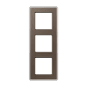 A VIVA Рамка 3-ная, стекло цвет мокко, Jung AV583GLMMO