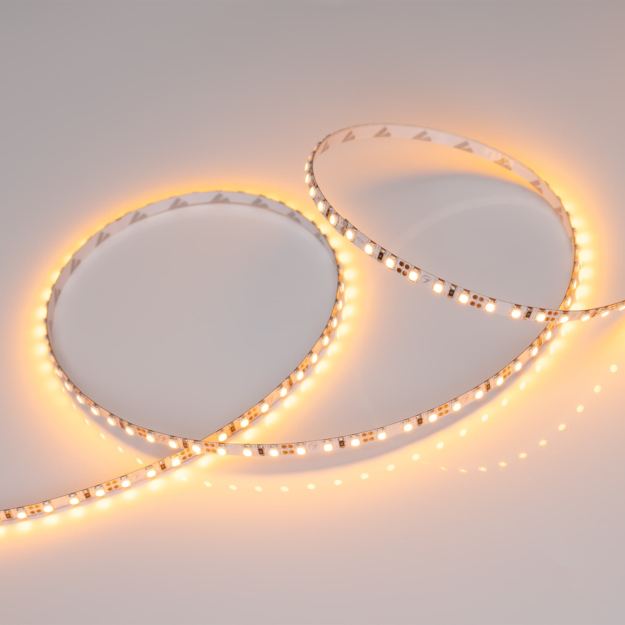 Светодиодная лента RT 2-5000 12V Yellow 5mm 2x (3528, 600 LED, LUX) (Arlight, 9.6 Вт/м, IP20) 015006 — фото 3