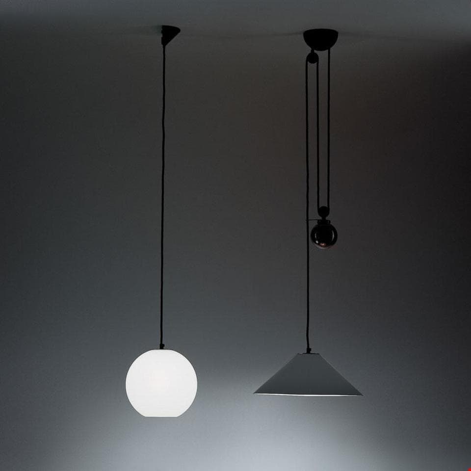 Artemide Aggregato - Saliscendi - Cone in metal - Anthracite grey - Ø380