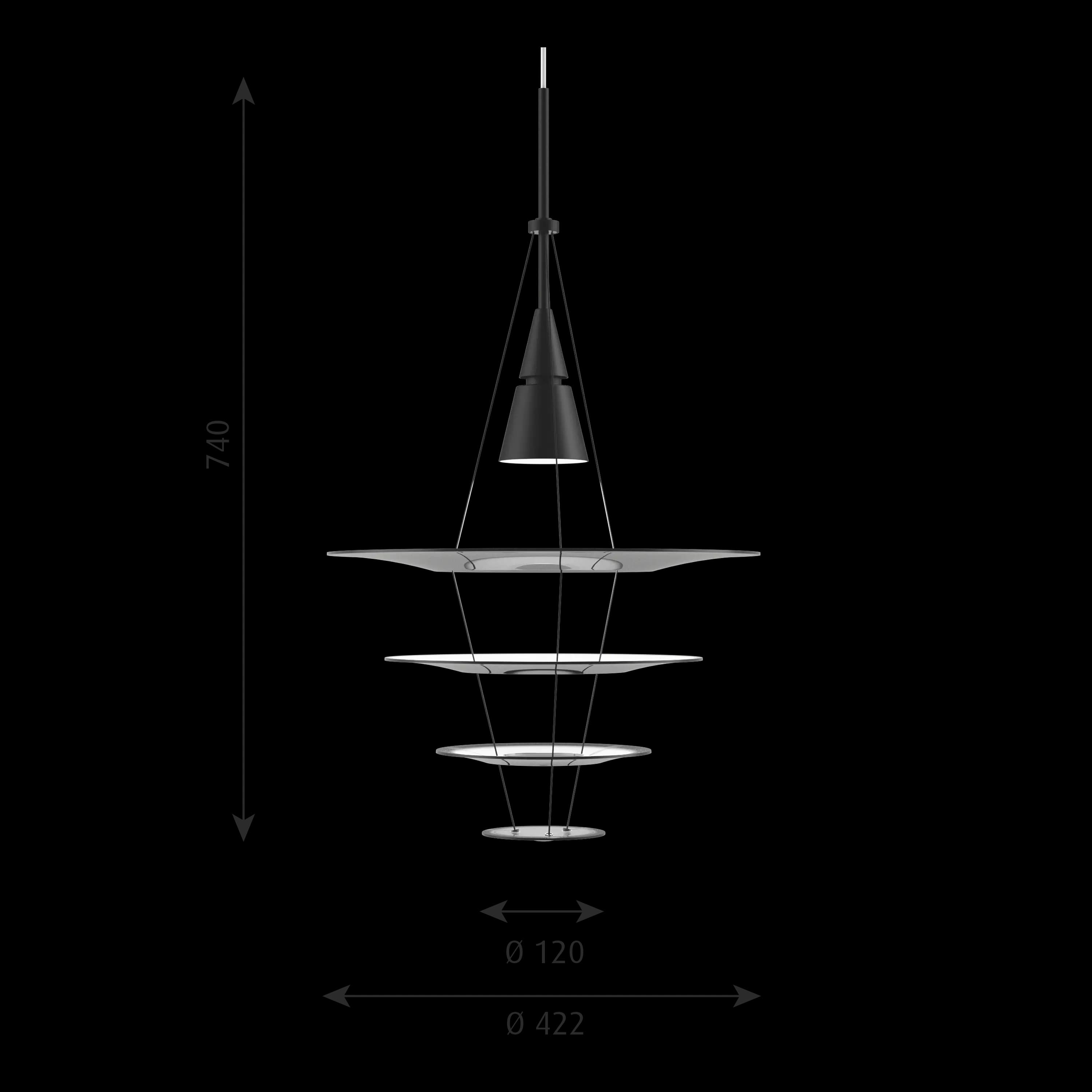 Louis Poulsen Enigma Pendant Black Ø 425 — фото 4