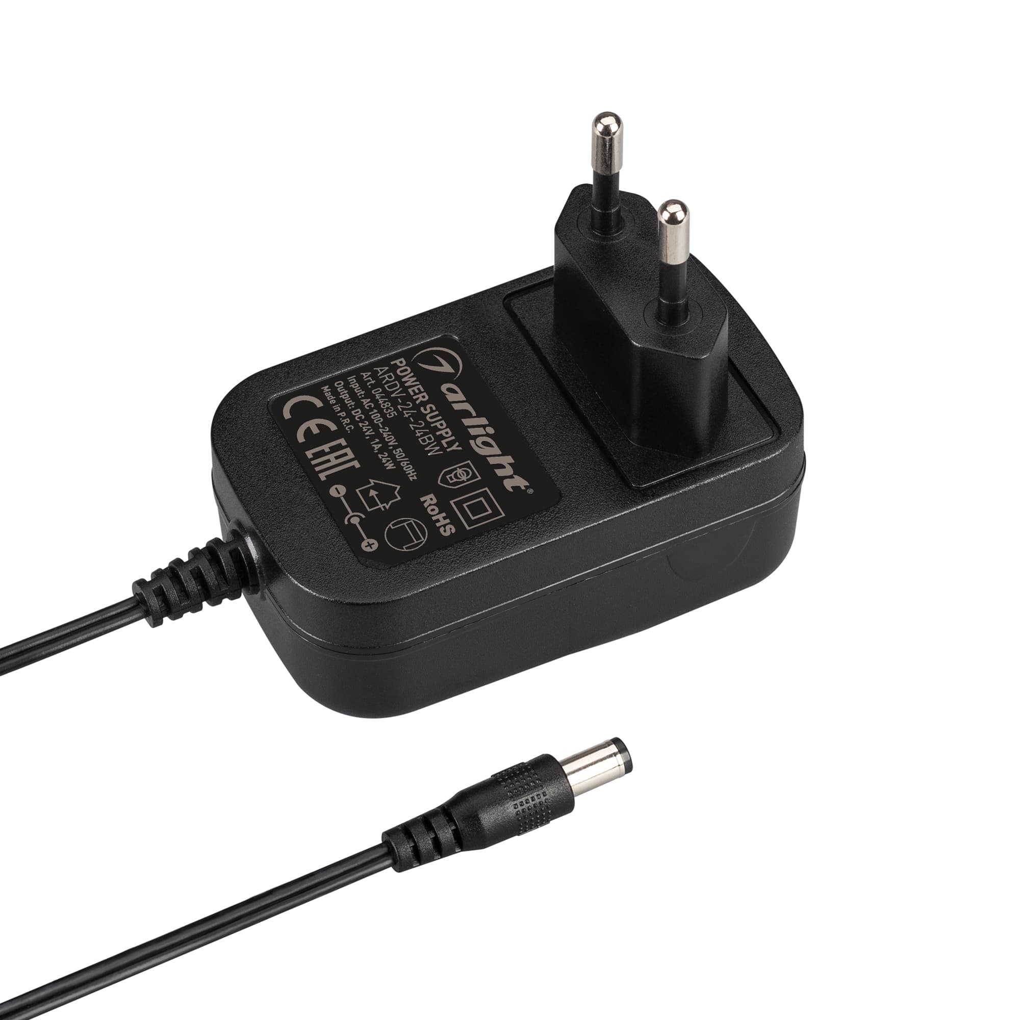 Блок питания ARDV-24-24BW (24V, 1A, 24W) (Arlight, Адаптер, 3 года) 044835 Arlight — фото 1