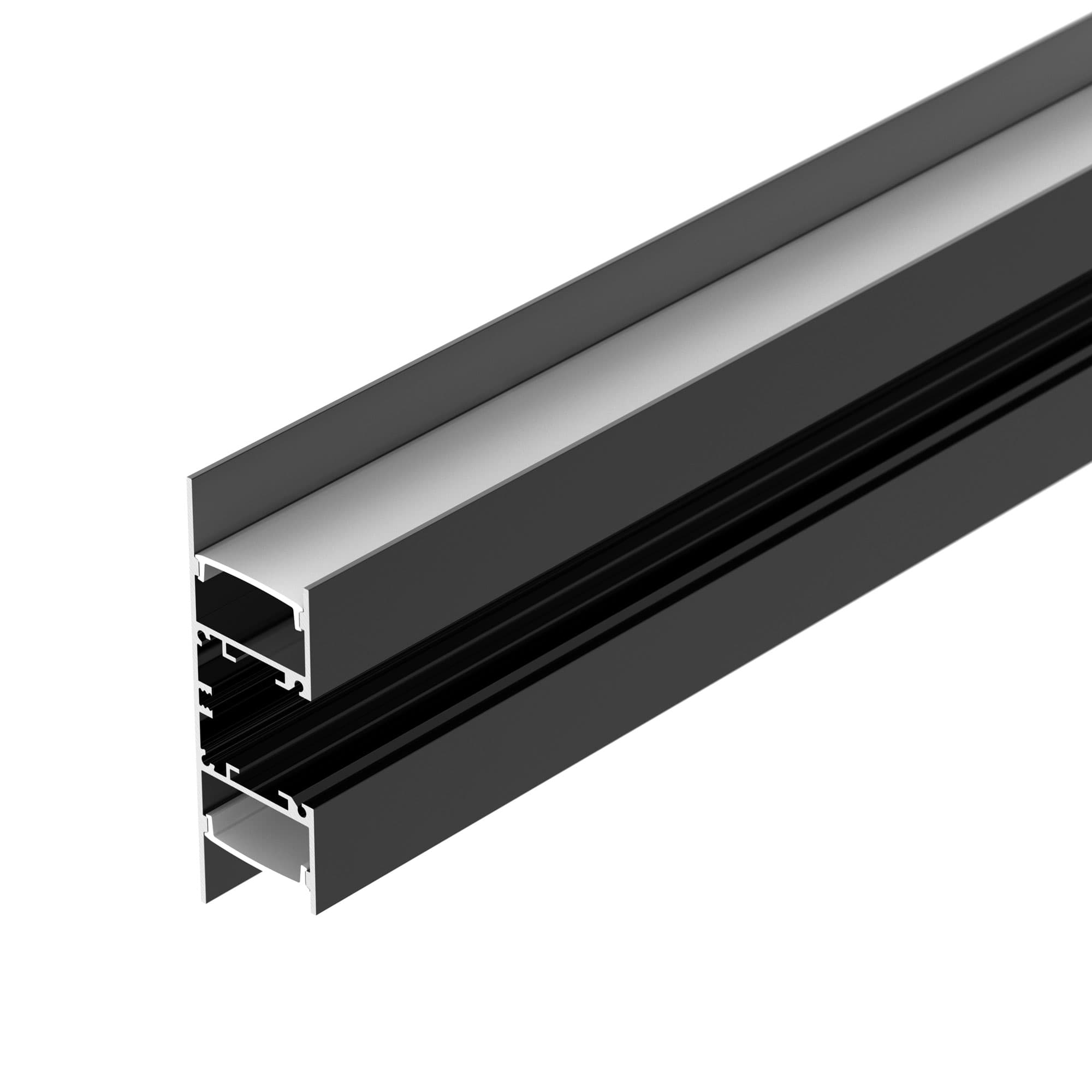 Профиль WALL-2575-DUAL-2000 ANOD BLACK (Arlight, Алюминий) 052332 — фото 1
