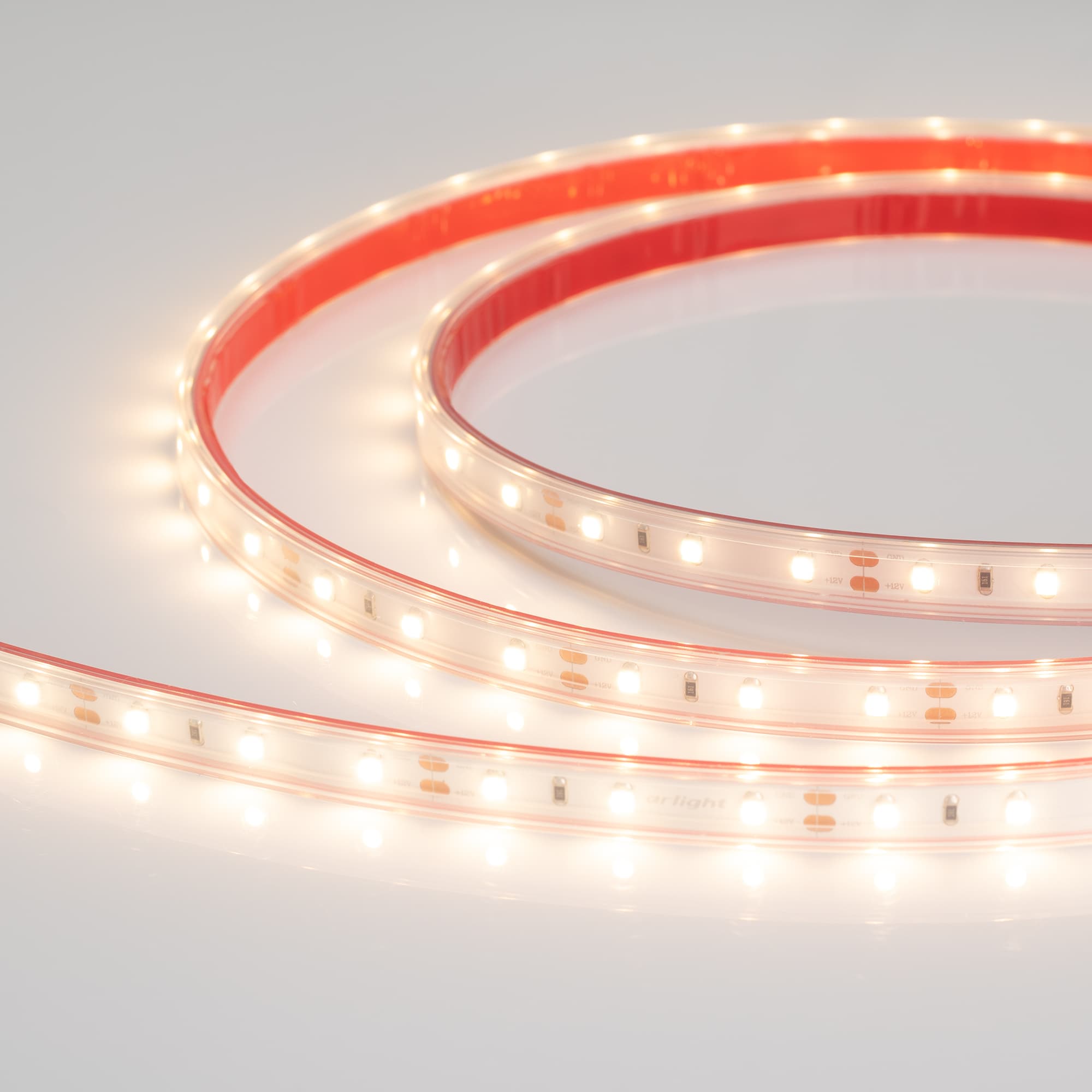 Светодиодная лента RTW 2-5000PS 12V Warm3000 (3528, 300 LED, LUX) (Arlight, 4.8 Вт/м, IP67) 021101 — фото 3