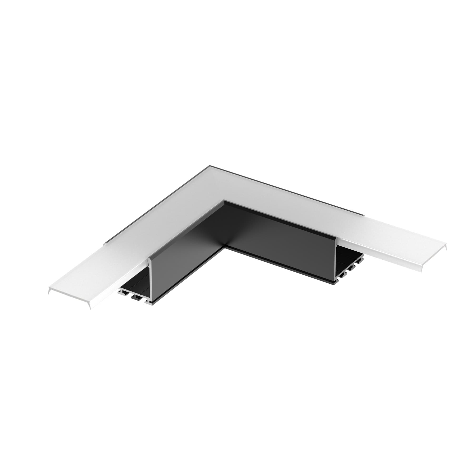 Угол PLS-LOCK-H25-L90 BLACK (с экраном MAT-L) (Arlight, Металл) 031268 Arlight — фото 1