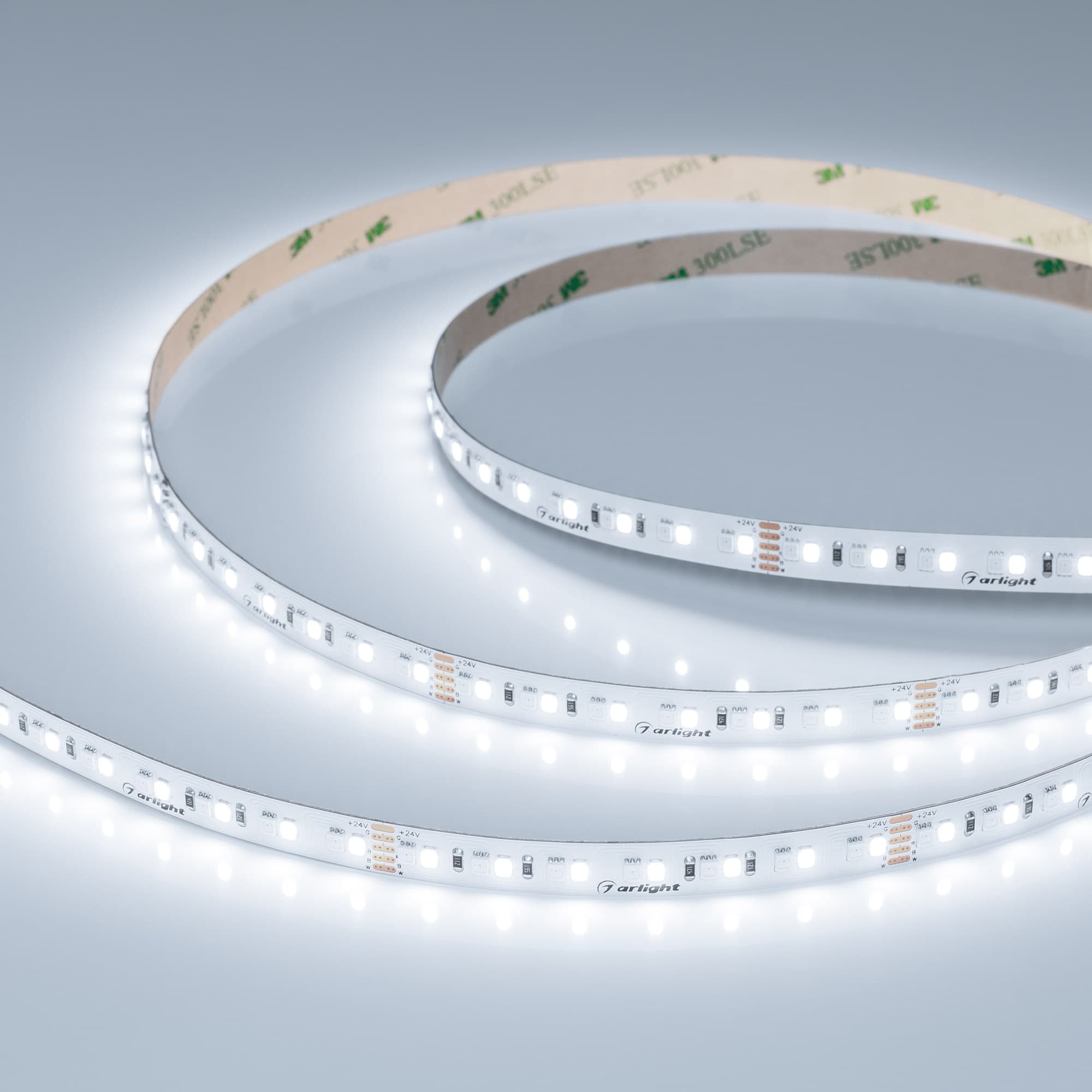 Светодиодная лента RT-A168-10mm 24V RGBW-White (20 W/m, IP20, 5m) (Arlight, высок.эфф.150 лм/Вт) 056877 — фото 6