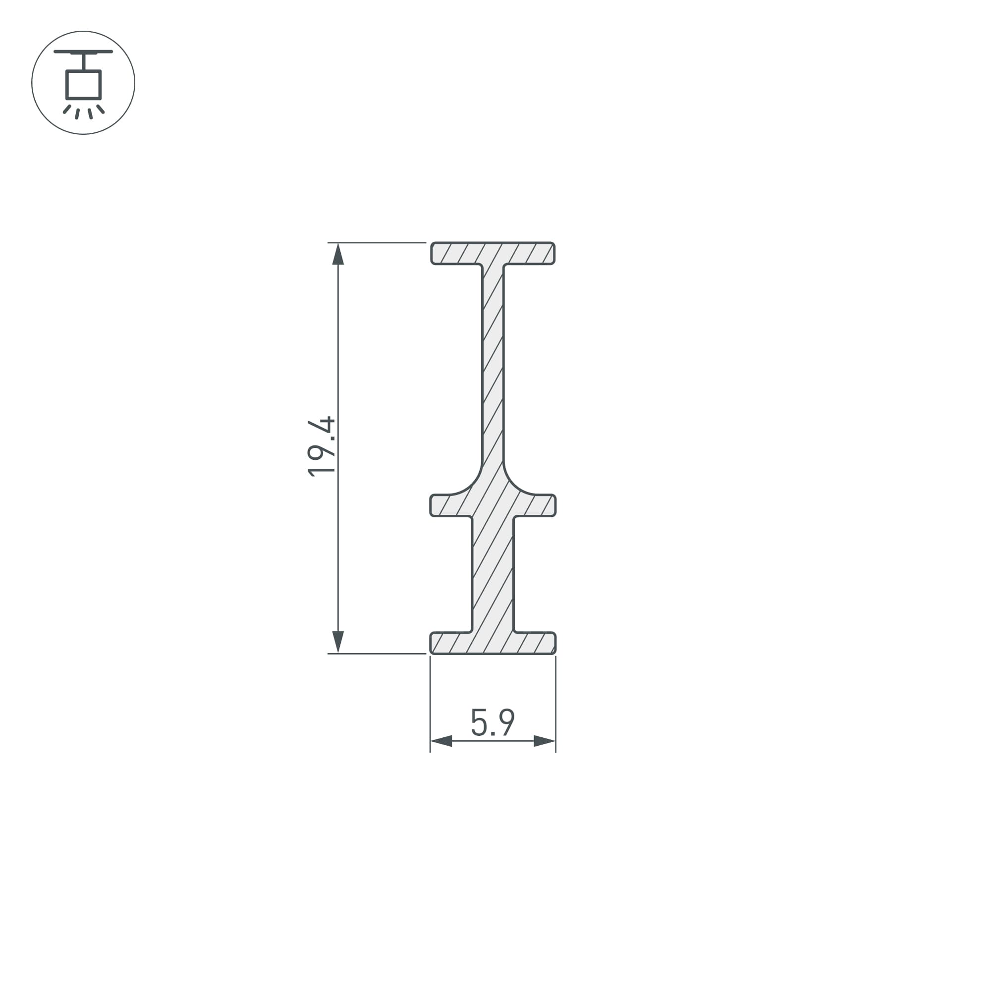 Профиль-держатель FOLED-RAIL-2000 (Arlight, Алюминий) 025232 — фото 2
