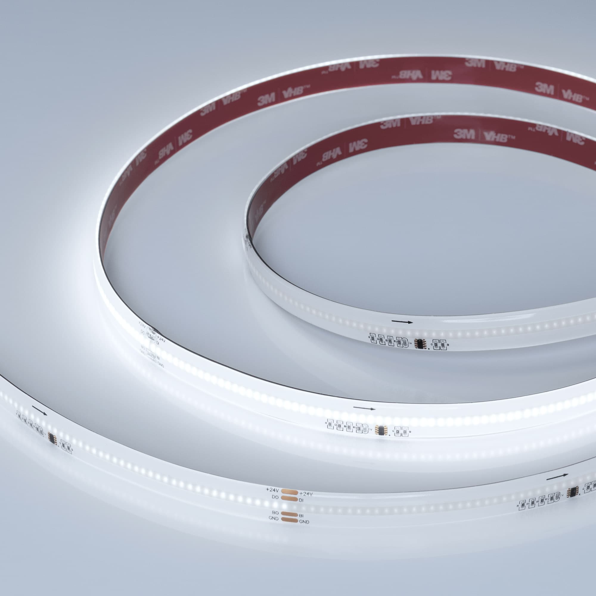 Светодиодная лента герметичная SPI-COB-SE-X378-12mm 24V White6000-PX63-BPT (7 W/m, IP65, 5m) (Arlight, бегущий огонь) 041738 — фото 1