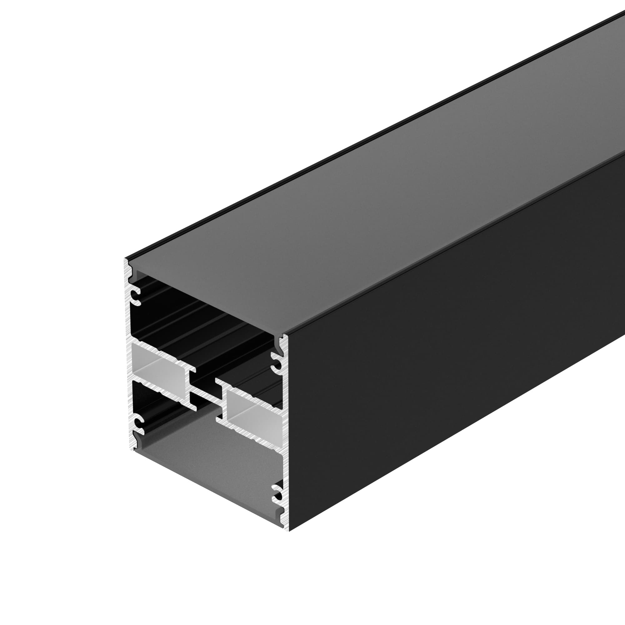 Профиль LINE-5050-DUAL-2000 ANOD BLACK (Arlight, Алюминий) 045652 — фото 1