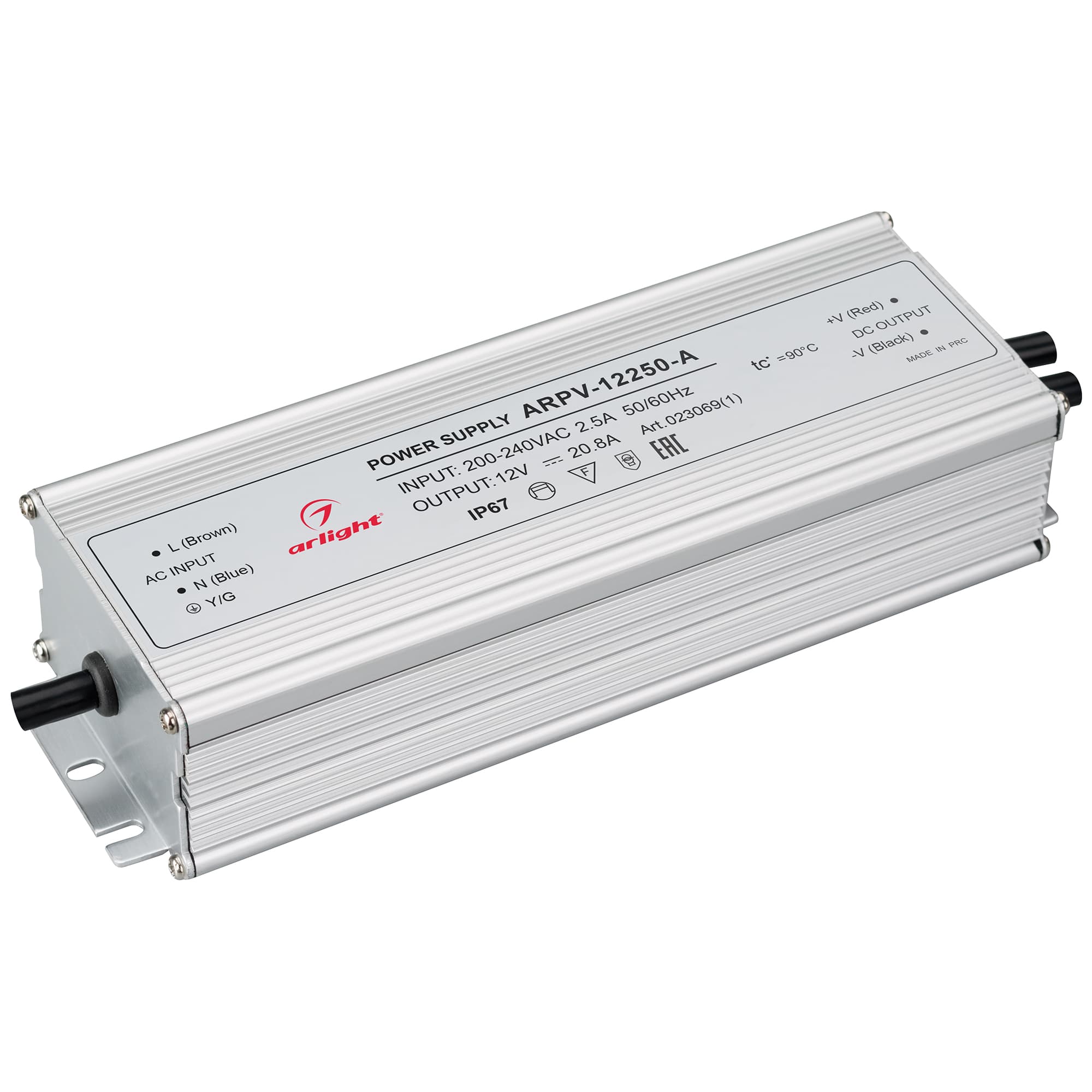 Блок питания ARPV-12250-A (12V, 20.8A, 250W) (Arlight, IP67 Металл, 3 года) 023069(1) — фото 1