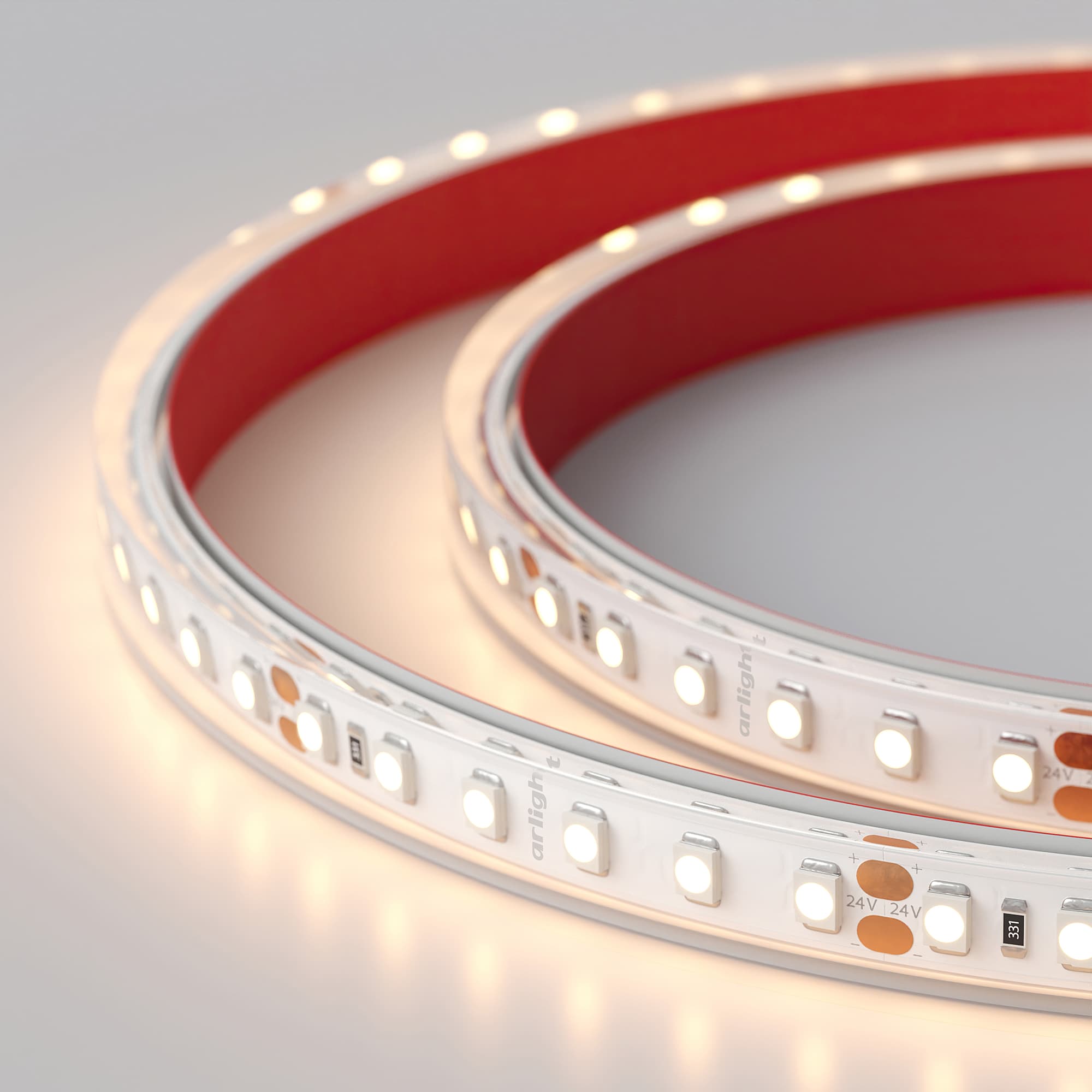 Светодиодная лента RTW 2-5000PS-50m 24V Warm2700 2x (3528, 120 LED/m, LUX) (Arlight, 9.6 Вт/м, IP67) 024579 — фото 5