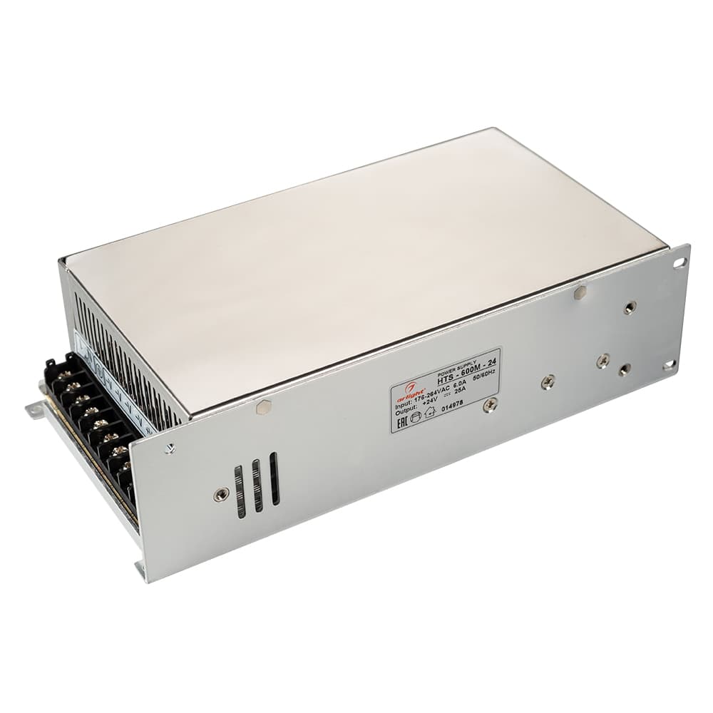 Блок питания HTS-600M-24 (24V, 25A, 600W) (Arlight, IP20 Сетка, 3 года) 014978 — фото 1