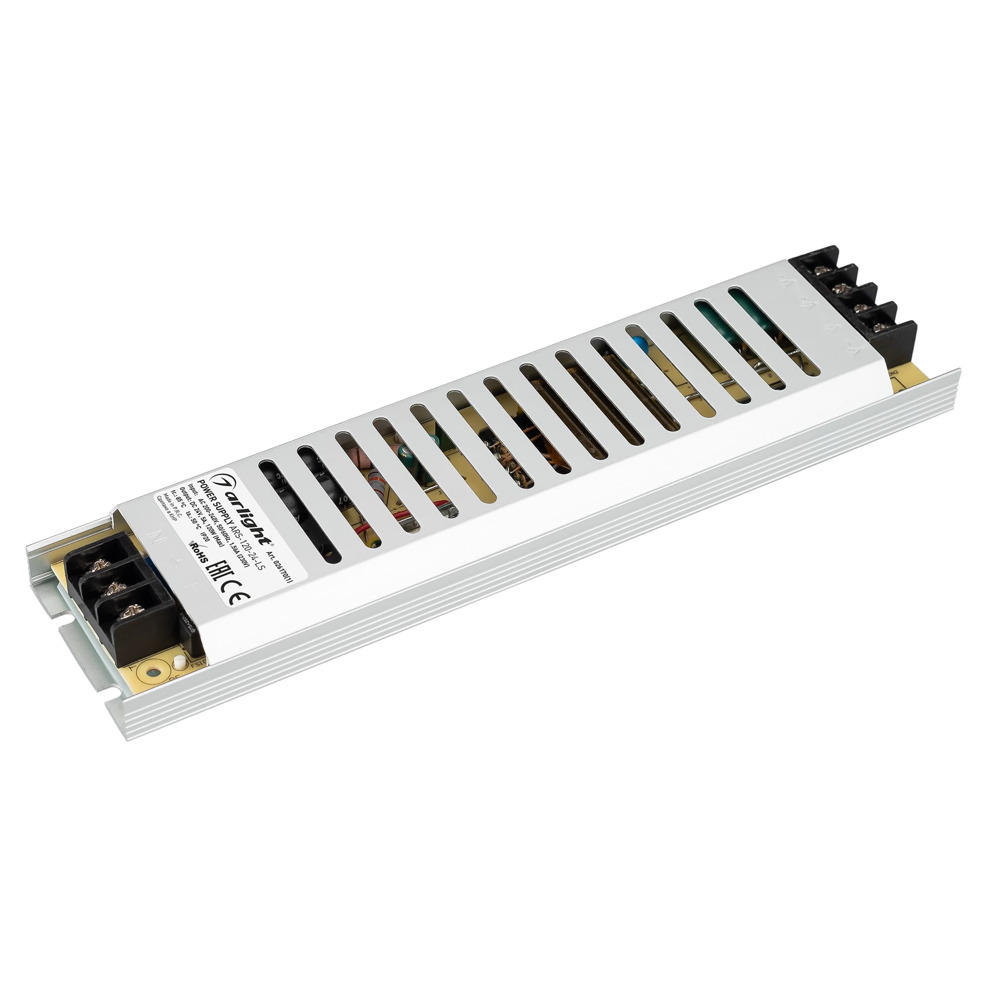 Блок питания ARS-120-24-LS (24V, 5A, 120W) (Arlight, IP20 Сетка, 2 года) 026170(1) — фото 1