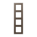 A VIVA Рамка 4-ная, стекло цвет мокко, Jung AV584GLMMO