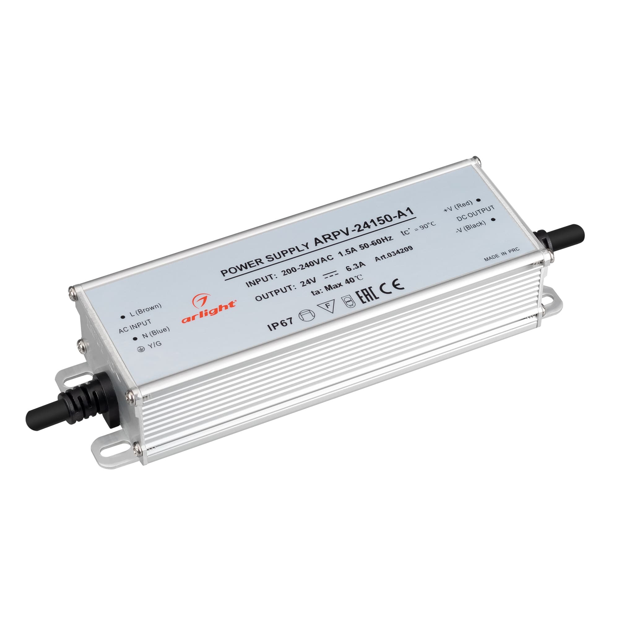 Блок питания ARPV-24150-A1 (24V, 6.25A, 150W) (Arlight, IP67 Металл, 3 года) 034209 — фото 1