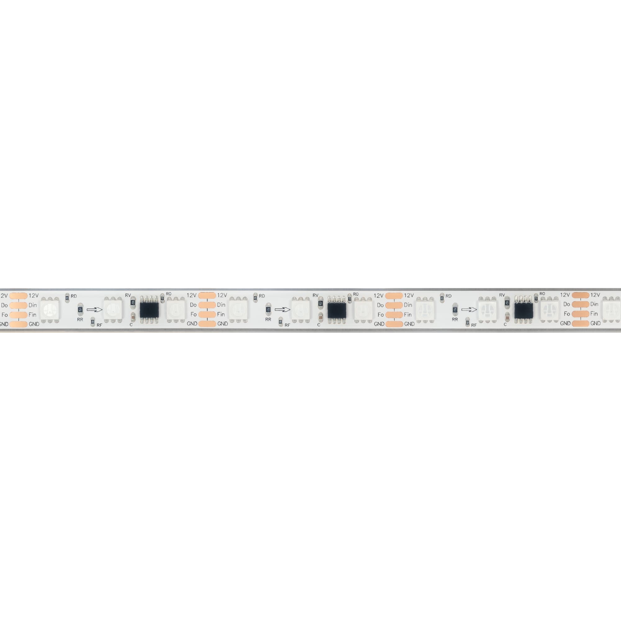 Светодиодная лента герметичная SPI-PFS-B60-12mm 12V RGB-PX3-BPT (12 W/m, IP68, 5060, 5m) (Arlight, бегущий огонь) 039177 — фото 4